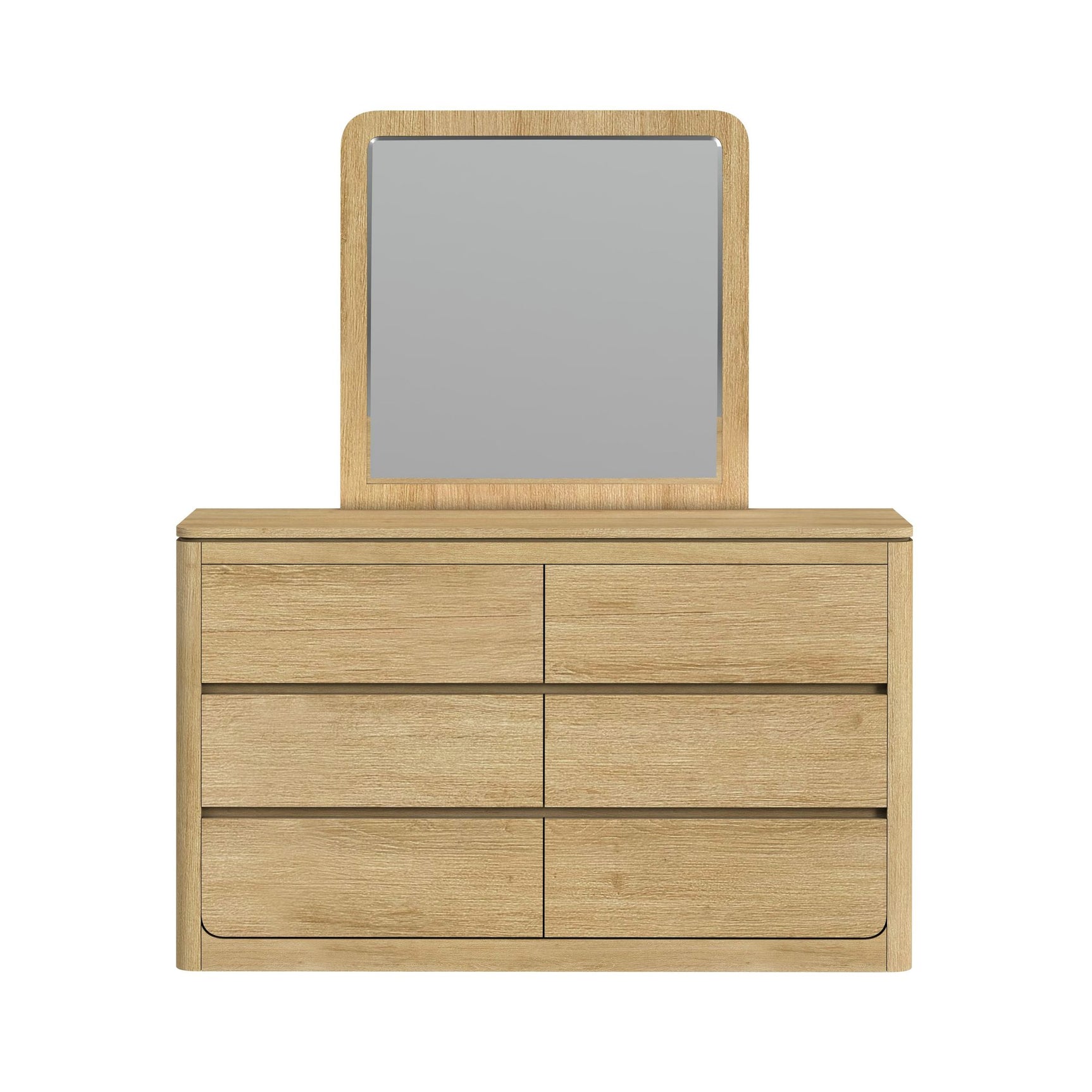 Rosalie Dresser and Mirror Set in Natural - Tampa Furniture Outlet