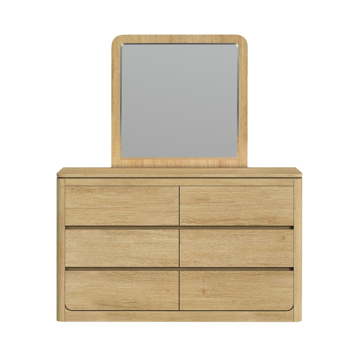 Rosalie Dresser and Mirror Set in Natural