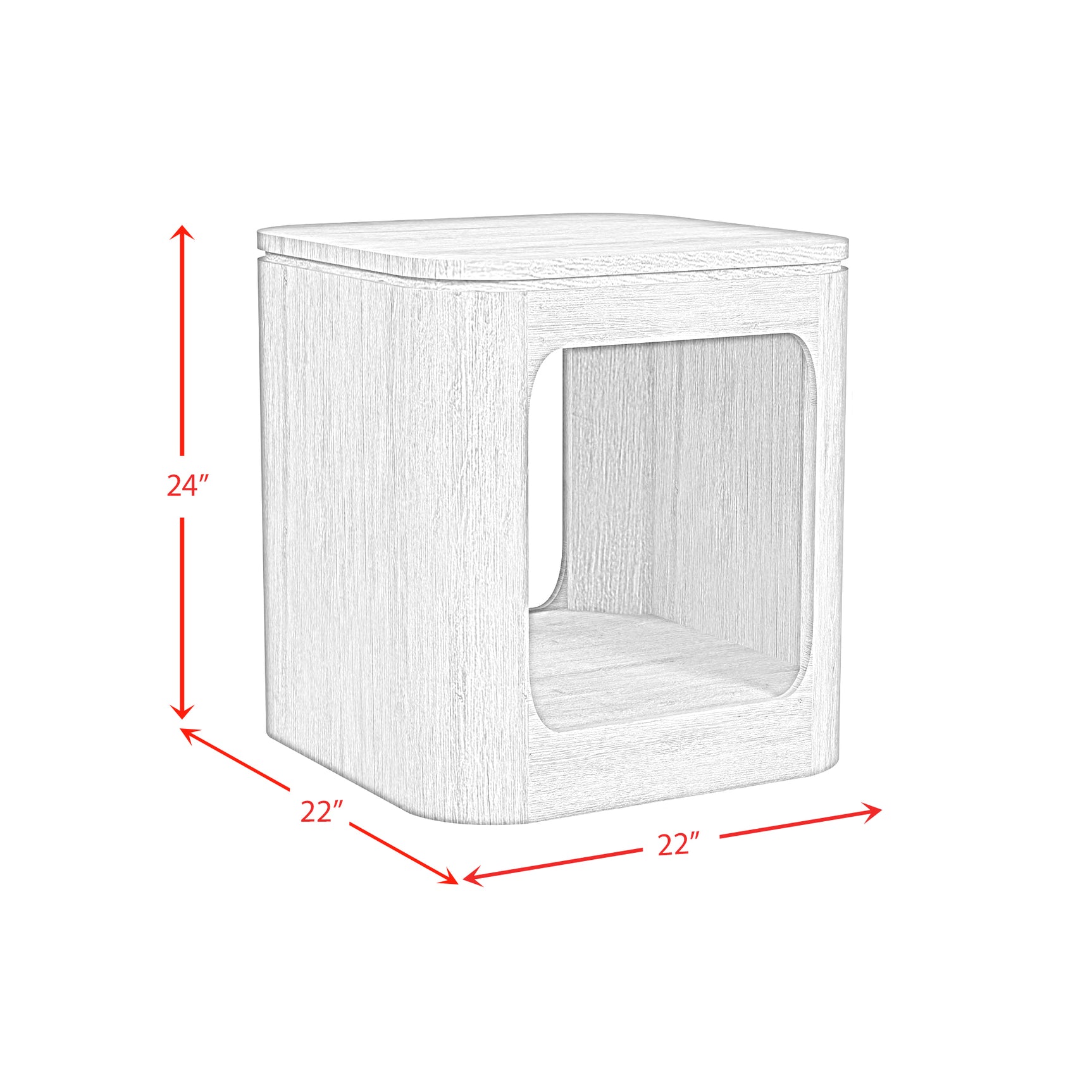 Rosalie End Table in Natural