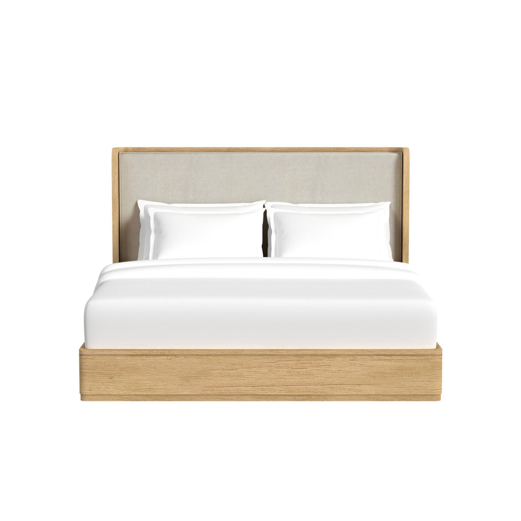 Rosalie King UPH Bed in Natural - Tampa Furniture Outlet