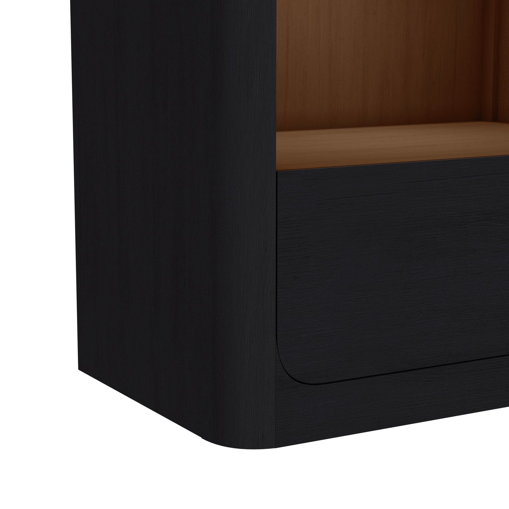 Rosalie Nightstand with USB and LED in Black