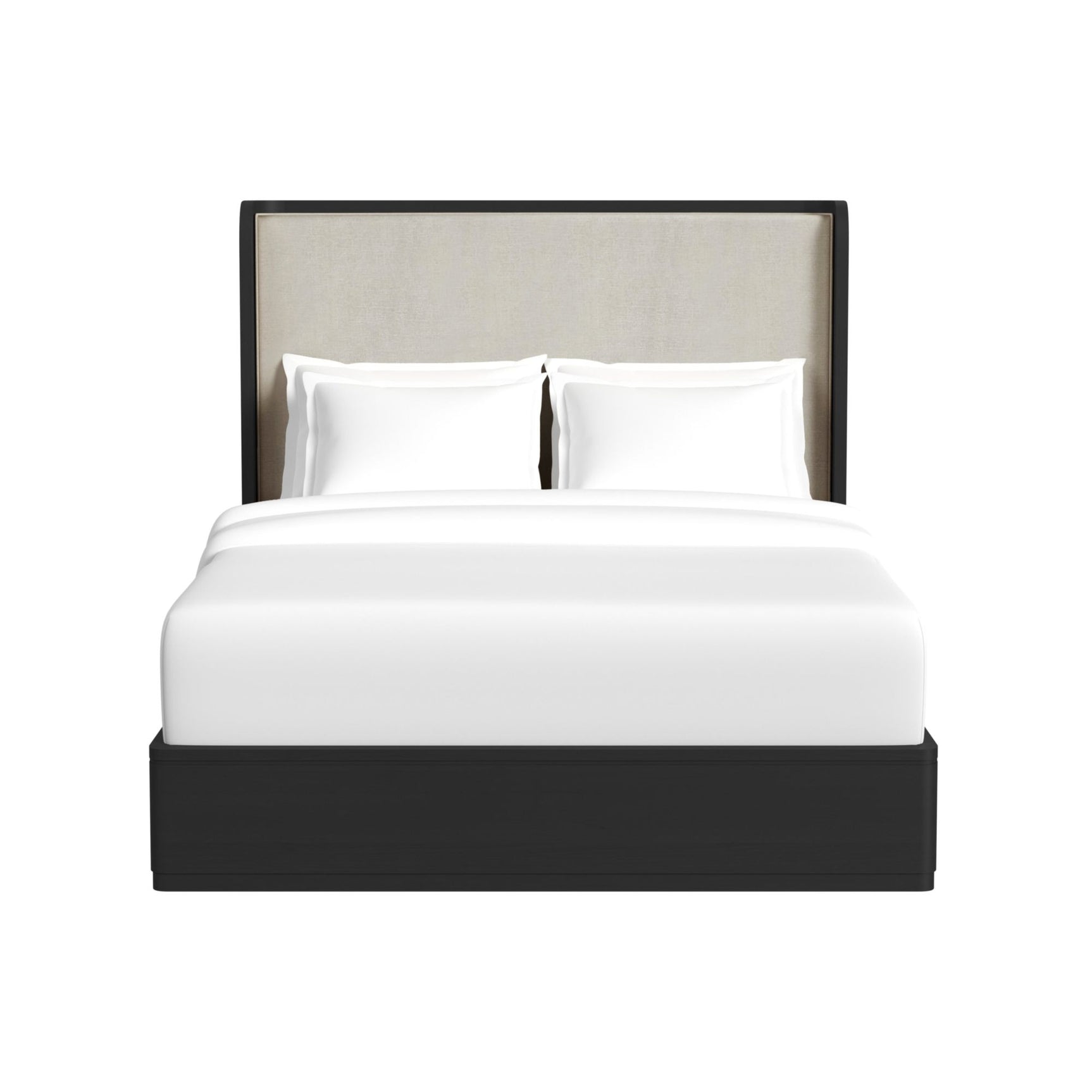 Rosalie Queen UPH Bed in Black - Tampa Furniture Outlet
