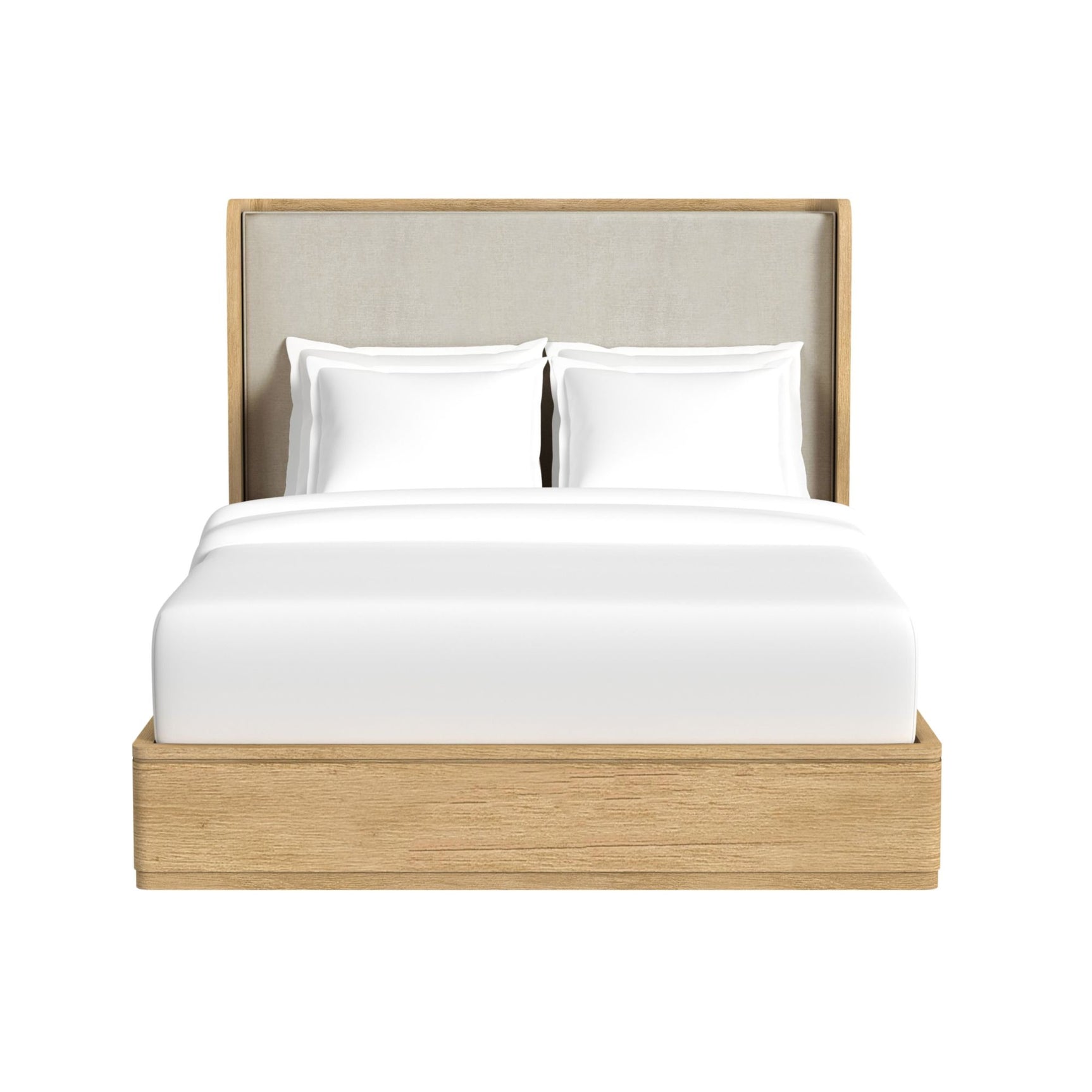 Rosalie Queen UPH Bed in Natural - Tampa Furniture Outlet