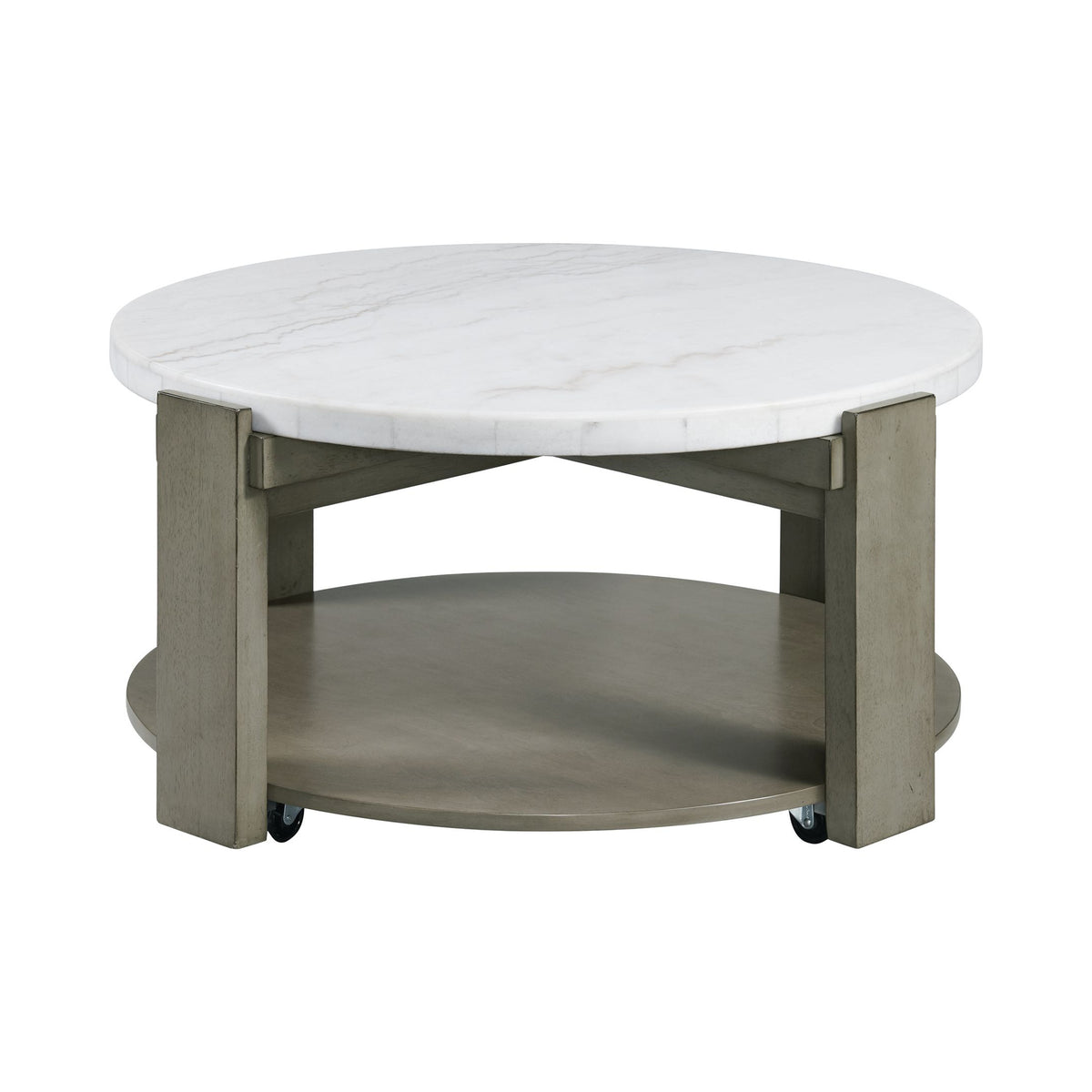 Rosamel Round Coffee Table in Ash Brown