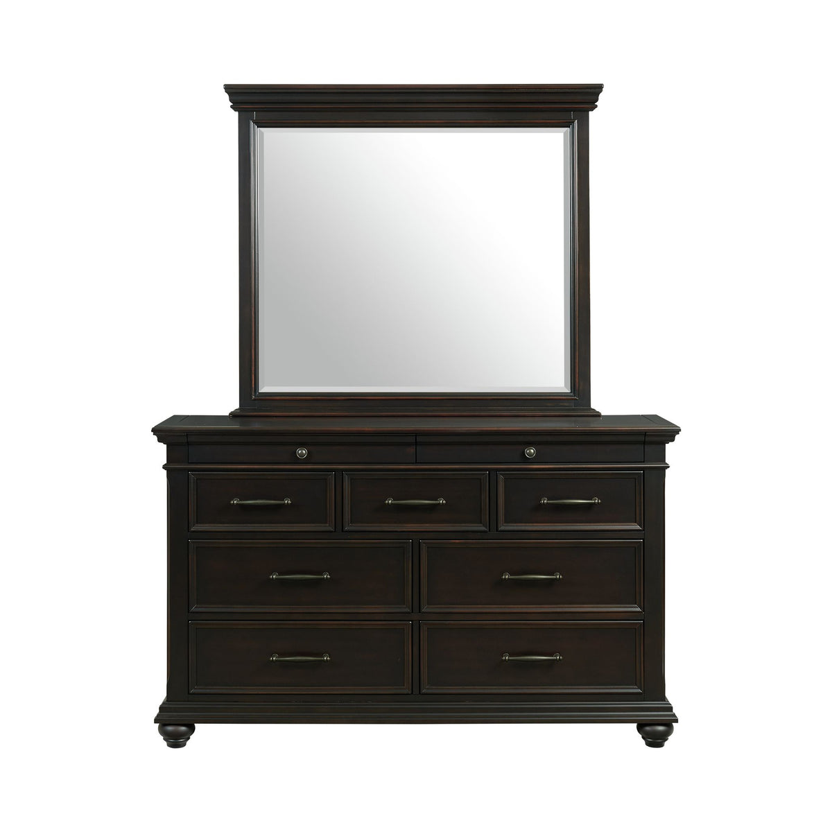 Slater Dresser & Mirror Set Black