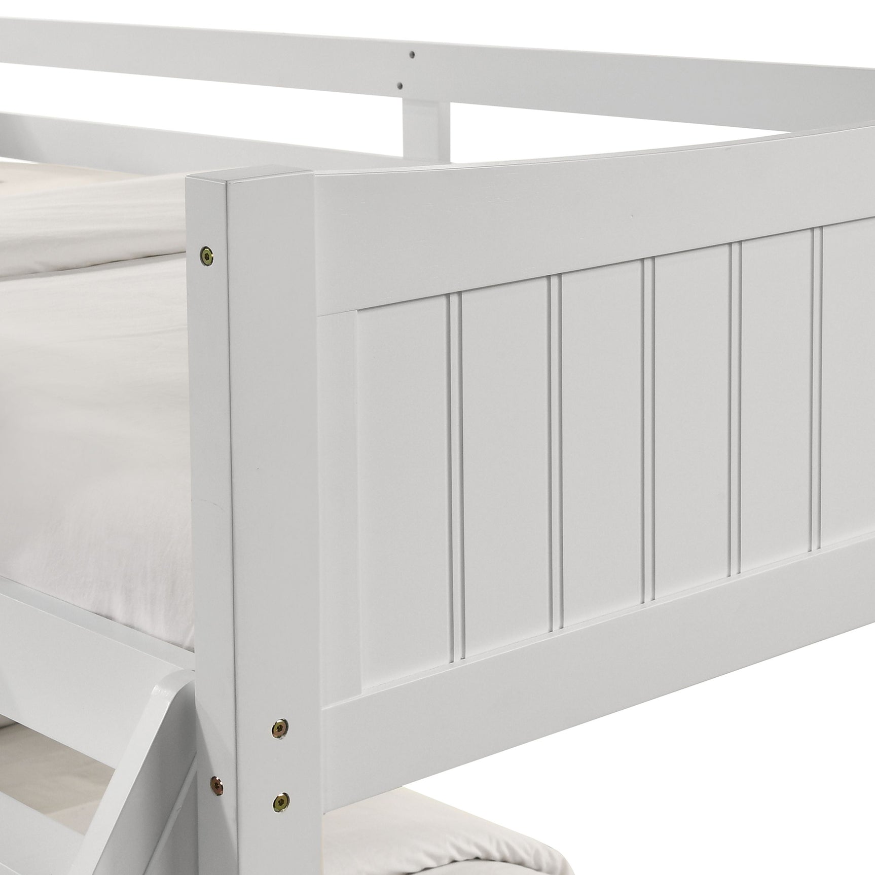 Sami Twin Over Full Bunk White - Tampa Furniture Outlet