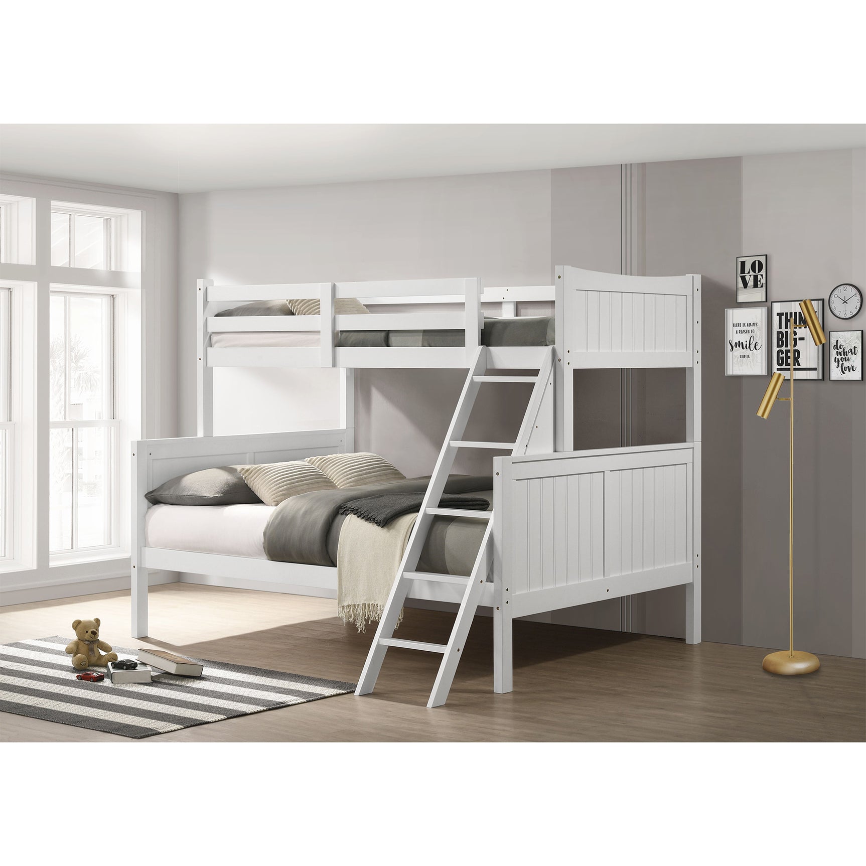 Sami Twin Over Full Bunk White – SKU SM700TFB | Elements