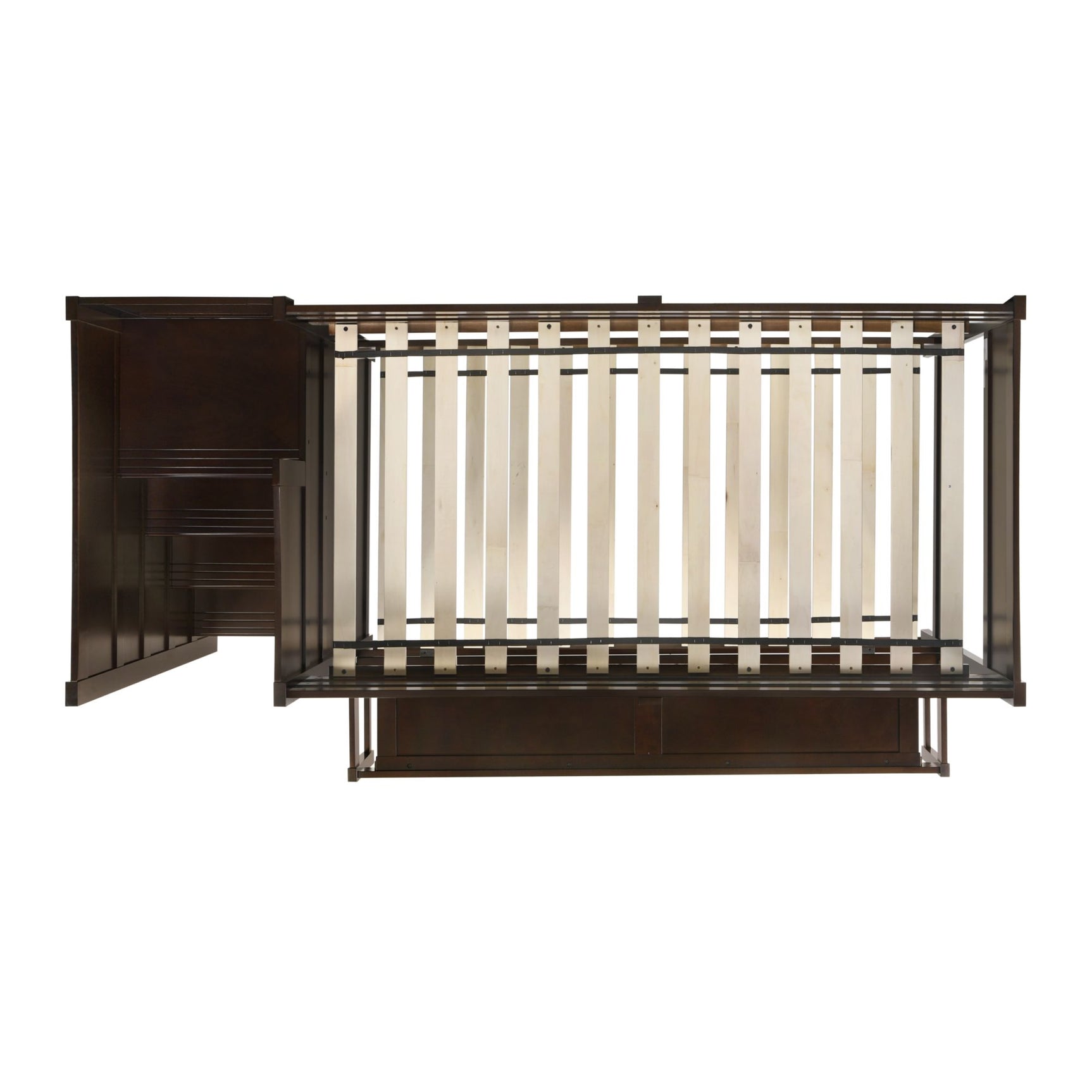 Sami Twin Over Full Step Bunk with Left HB in Espresso - Tampa Furniture Outlet