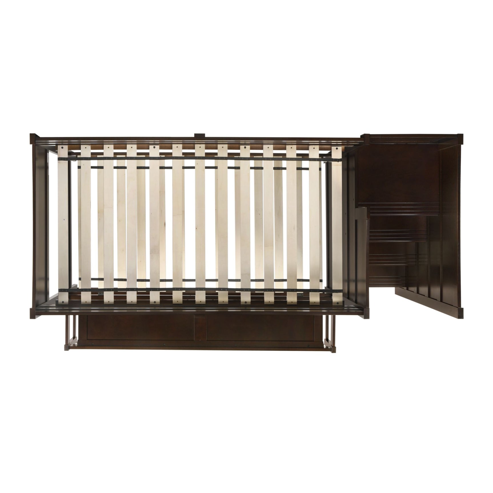 Sami Twin Over Full Step Bunk with Right HB in Espresso