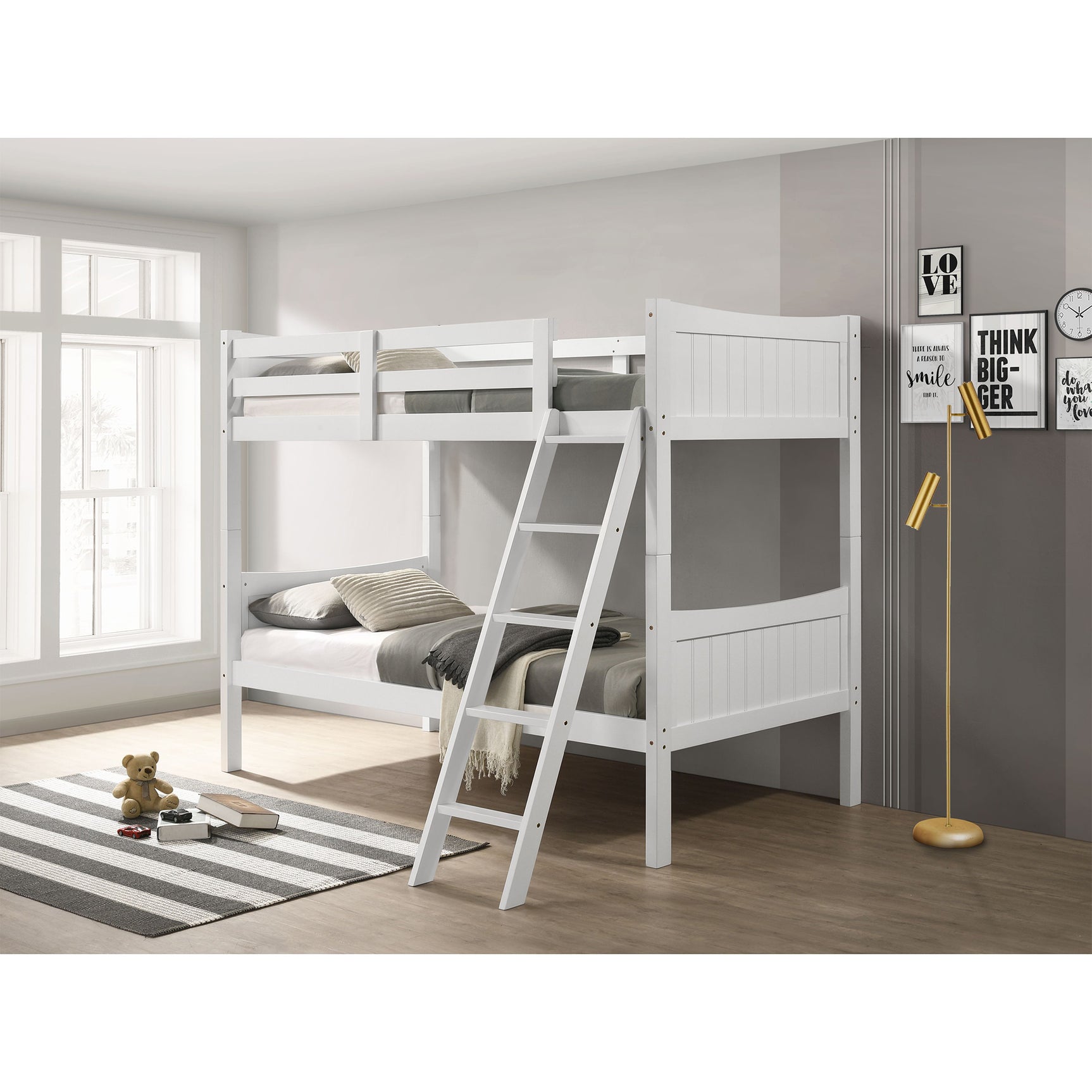 Sami Twin Over Twin Bunk White – SKU SM700TTB | Elements