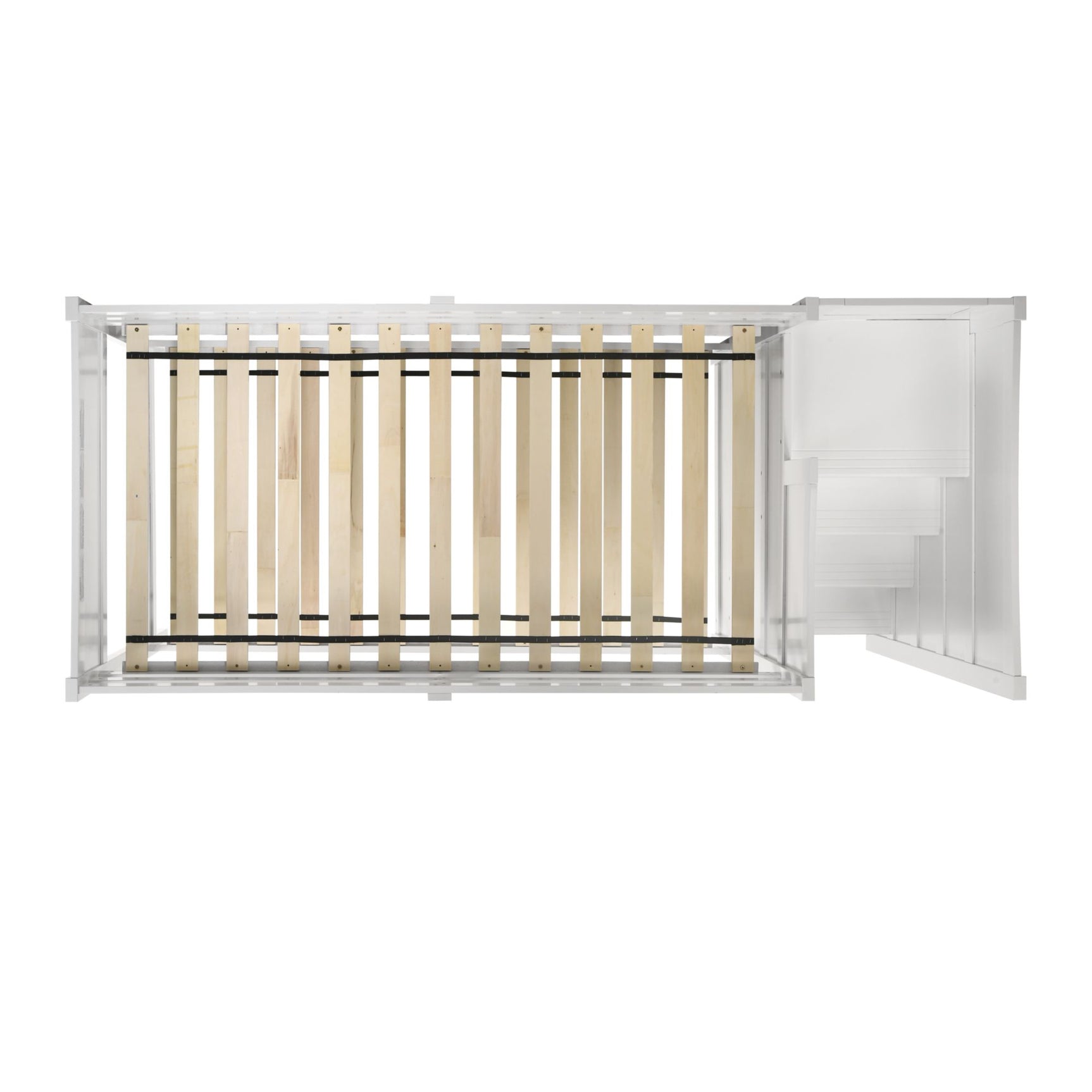 Sami Twin Over Twin Step Bunk with Right HB in White - Tampa Furniture Outlet