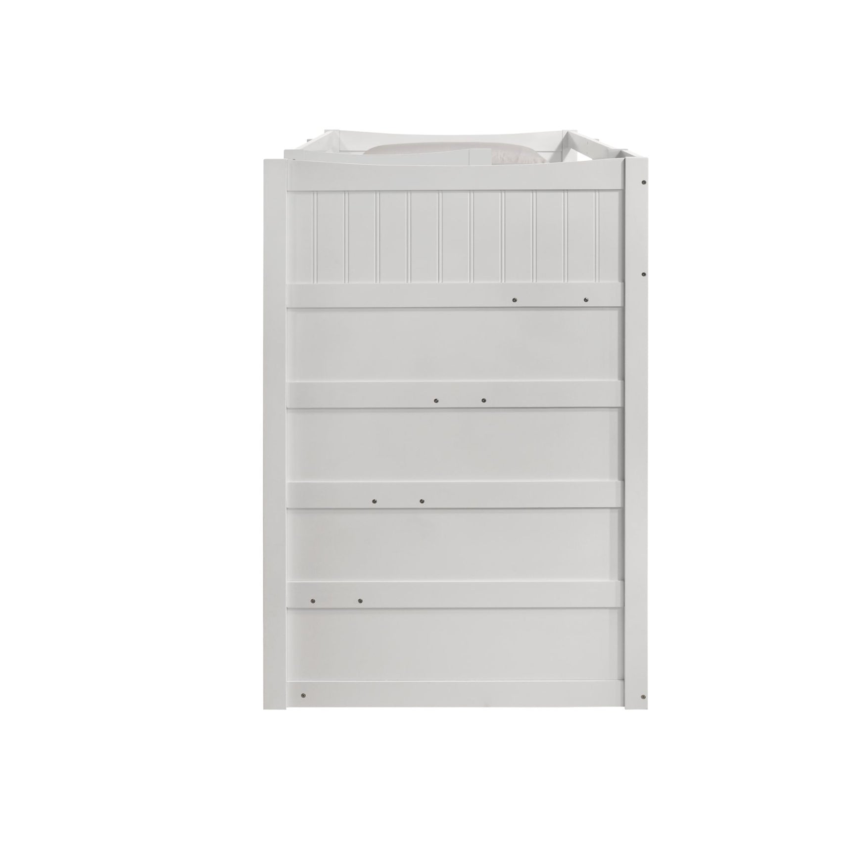Sami Twin Over Twin Step Bunk with Right HB in White - Tampa Furniture Outlet