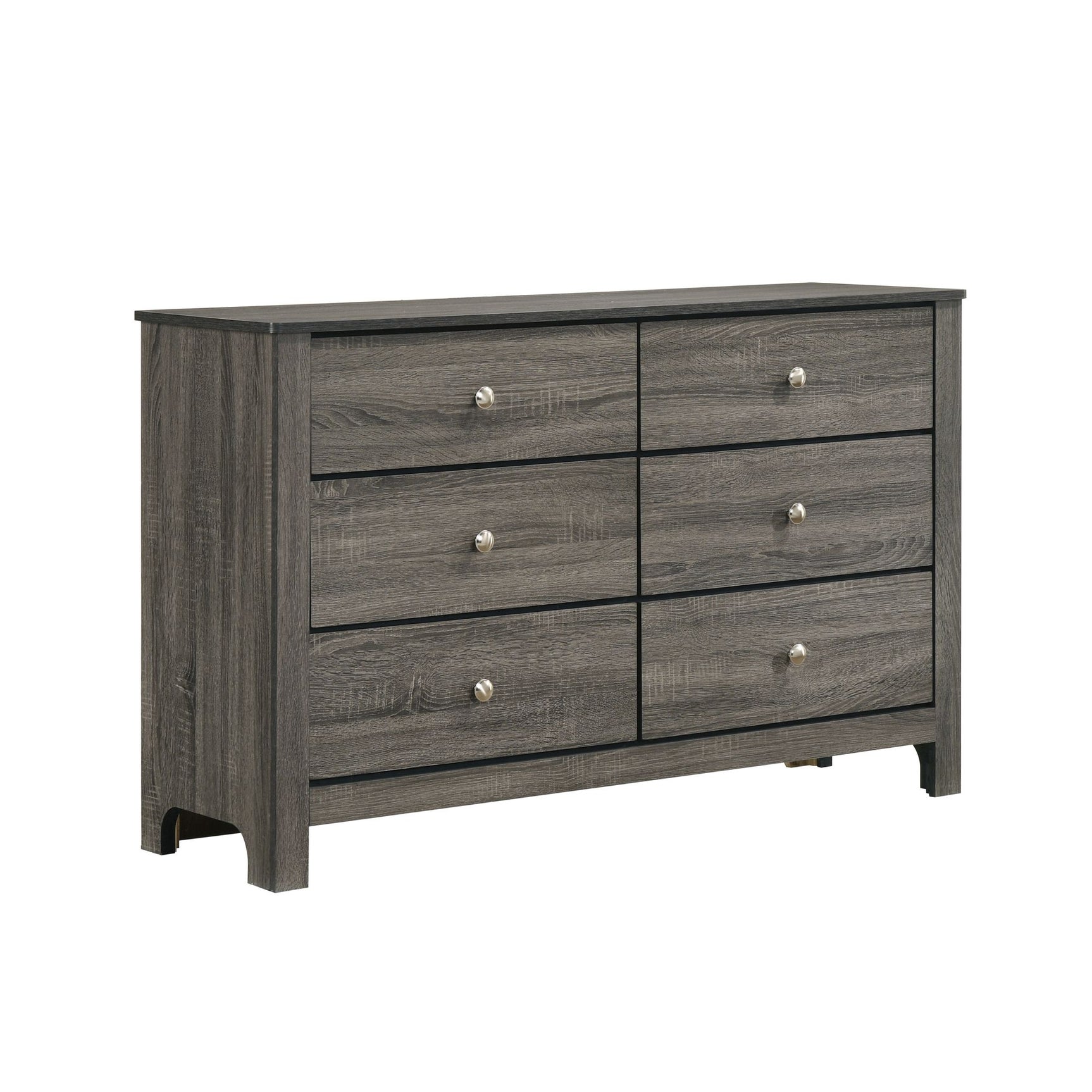 Sami Youth 6-Drawer Dresser in Grey - Tampa Furniture Outlet