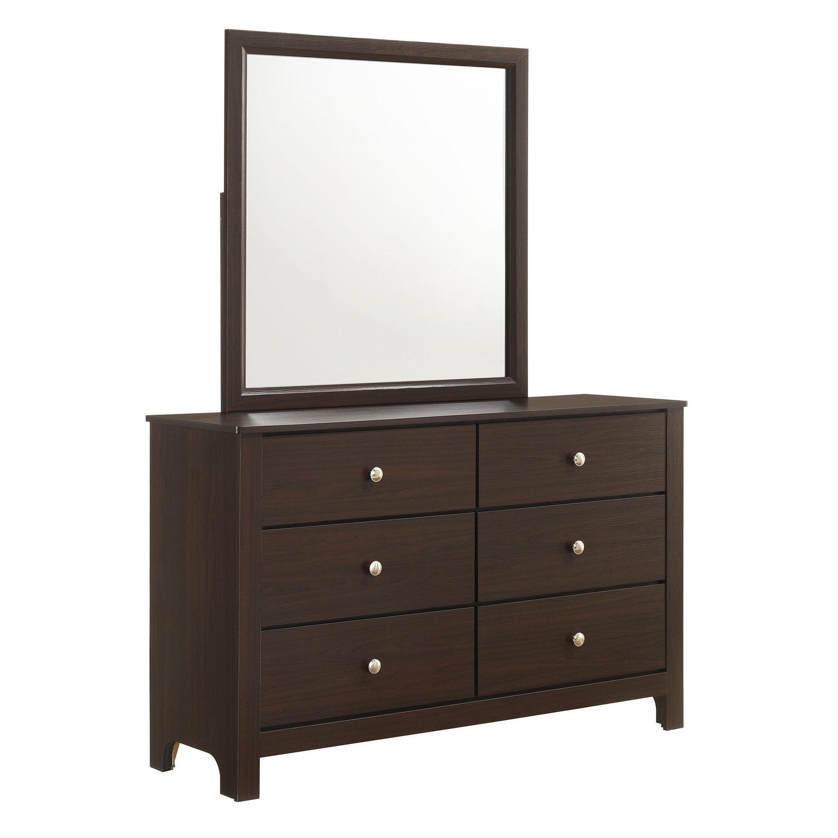 Sami Youth Dresser and Mirror Set in Espresso - Tampa Furniture Outlet