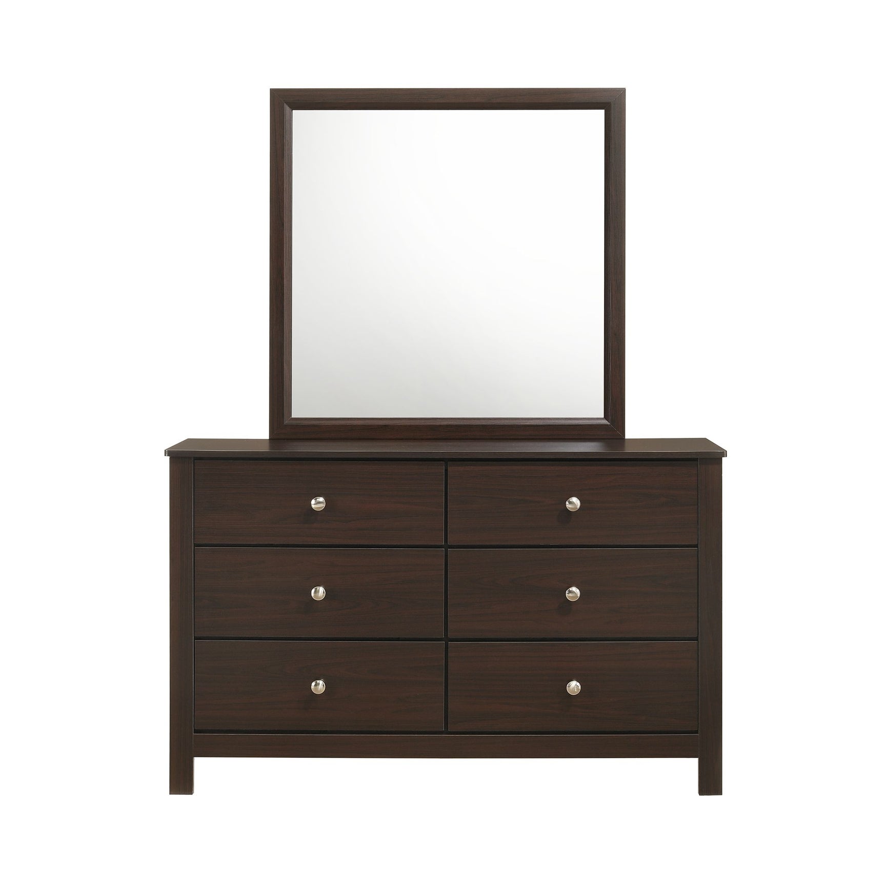 Sami Youth Dresser and Mirror Set in Espresso