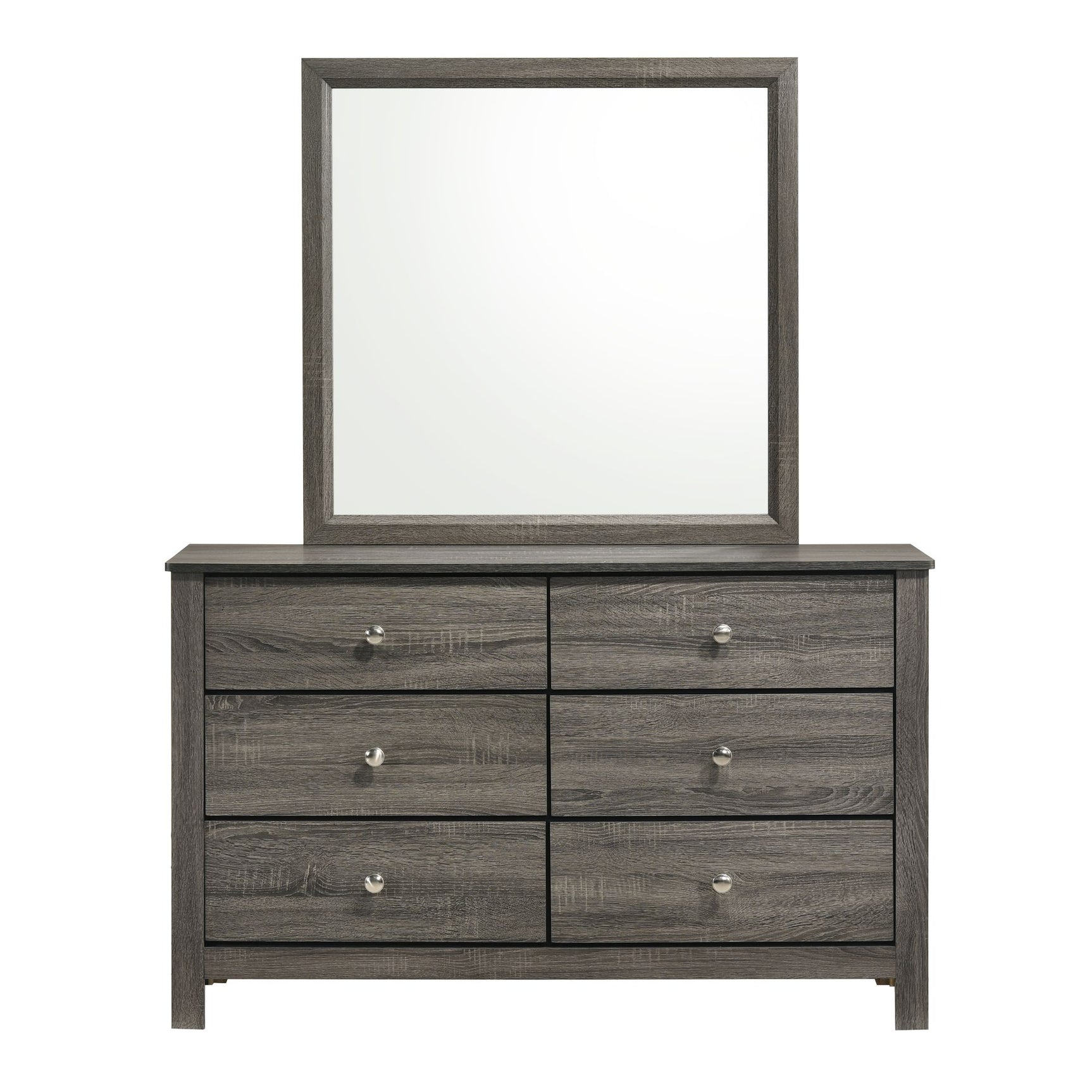 Sami Youth Dresser and Mirror Set in Grey - Tampa Furniture Outlet