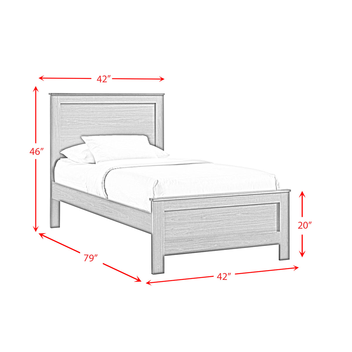 Sami Youth Twin Panel Bed in Espresso