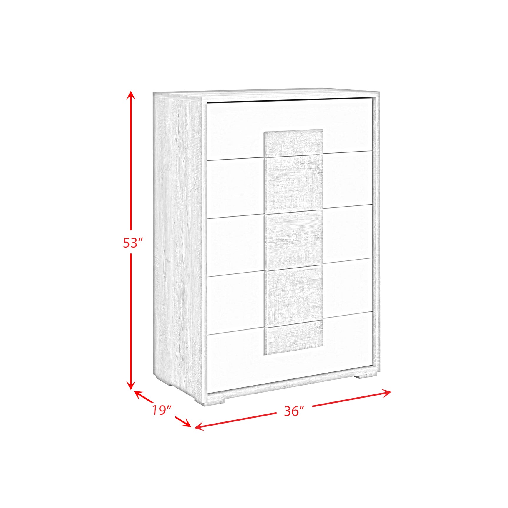 San Matteo 5-Drawer Chest in Dual Tone - Tampa Furniture Outlet