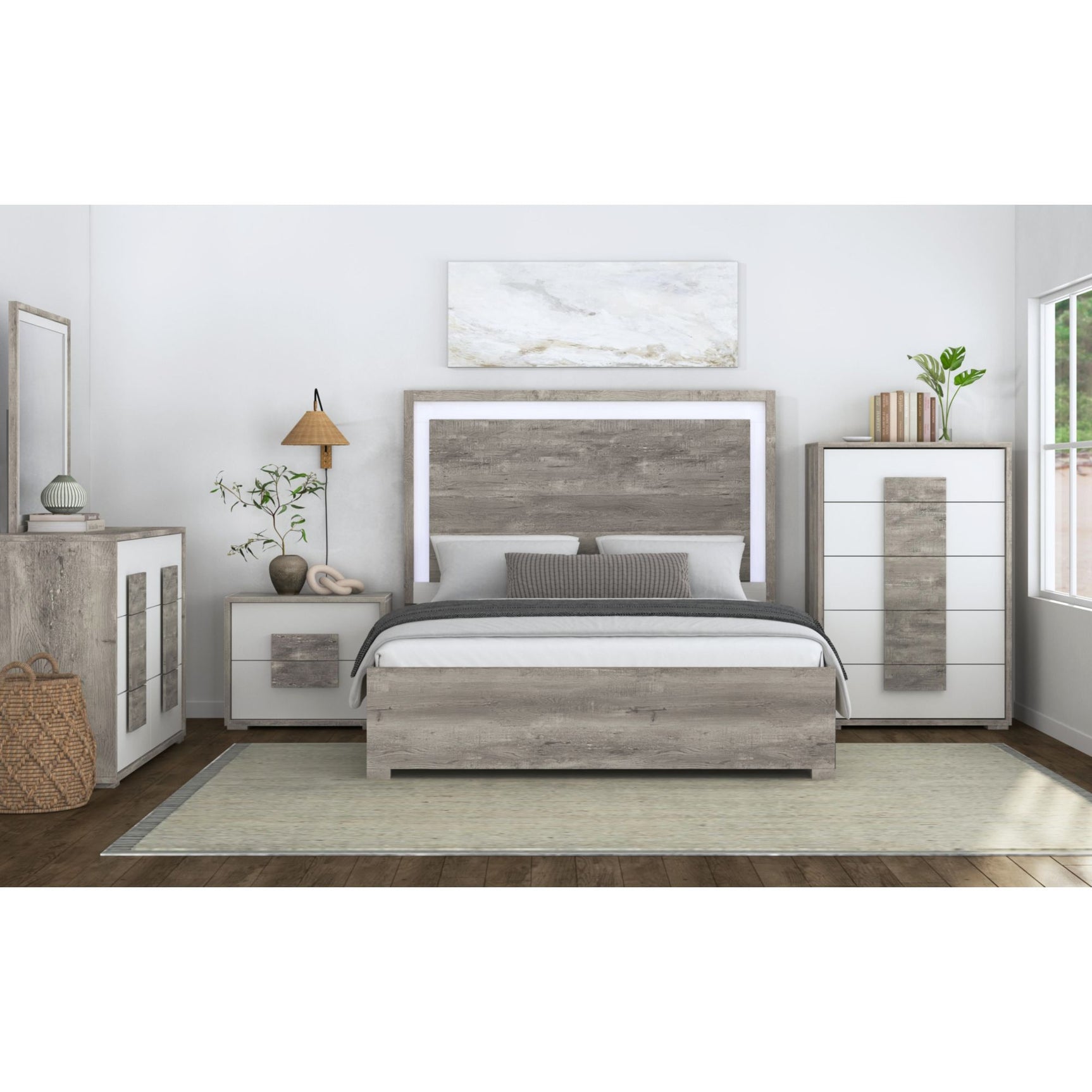San Matteo 5-Drawer Chest in Dual Tone – SKU B-16010-7-CH | Elements