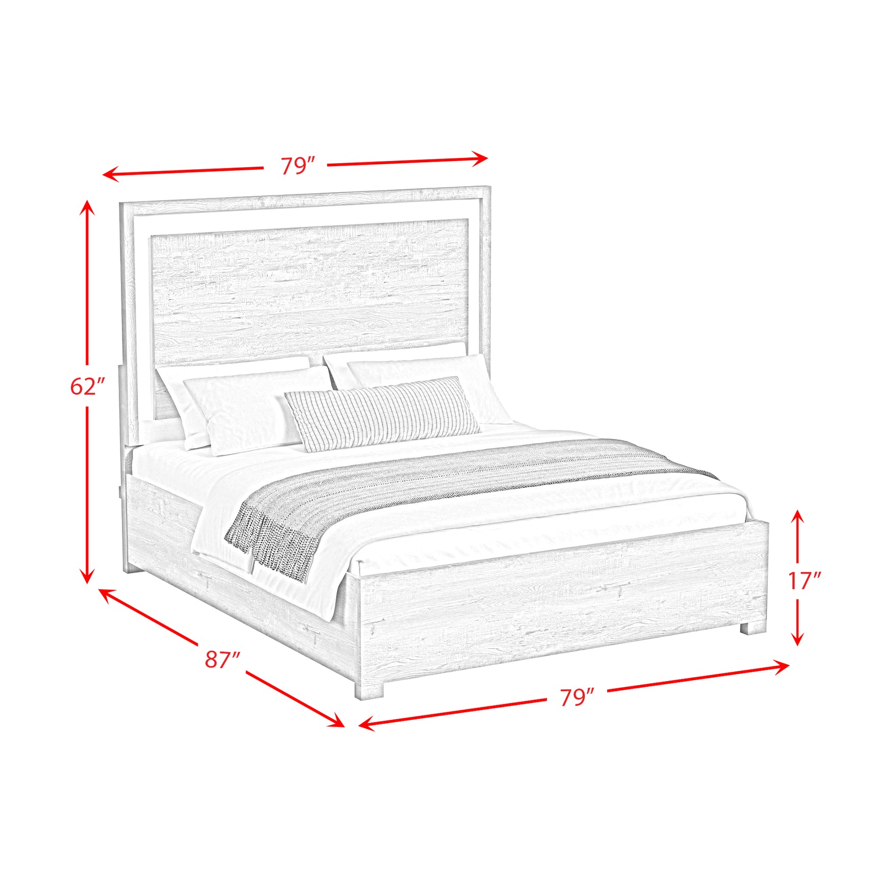 San Matteo King Bed with LED in Dual Tone - Tampa Furniture Outlet