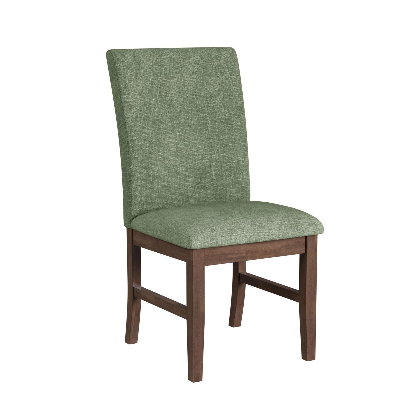 Santa Barbara Dining Side Chair with Avocado Fabric in Walnut (2 Per Carton)