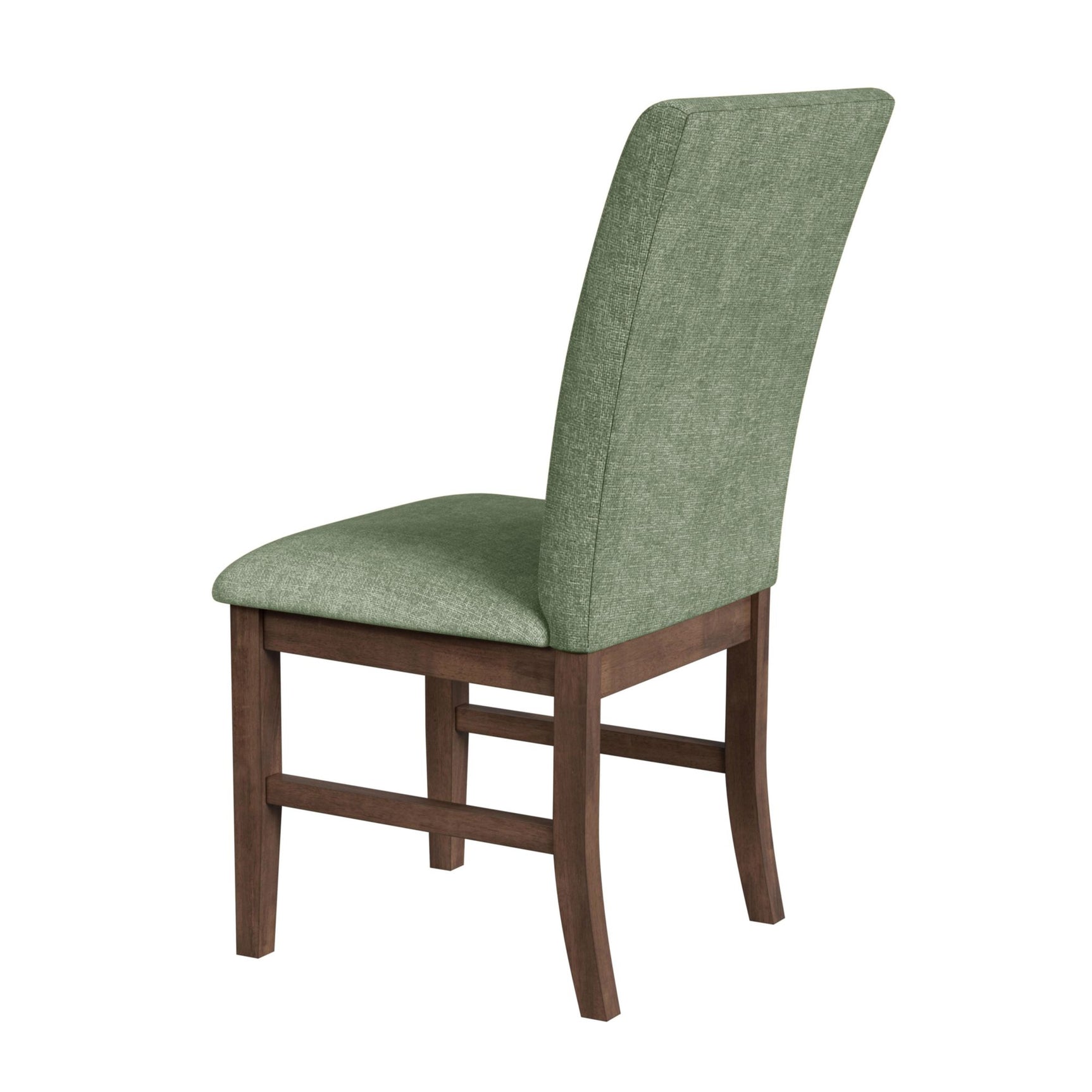 Santa Barbara Dining Side Chair with Avocado Fabric in Walnut (2 Per Carton) - Tampa Furniture Outlet
