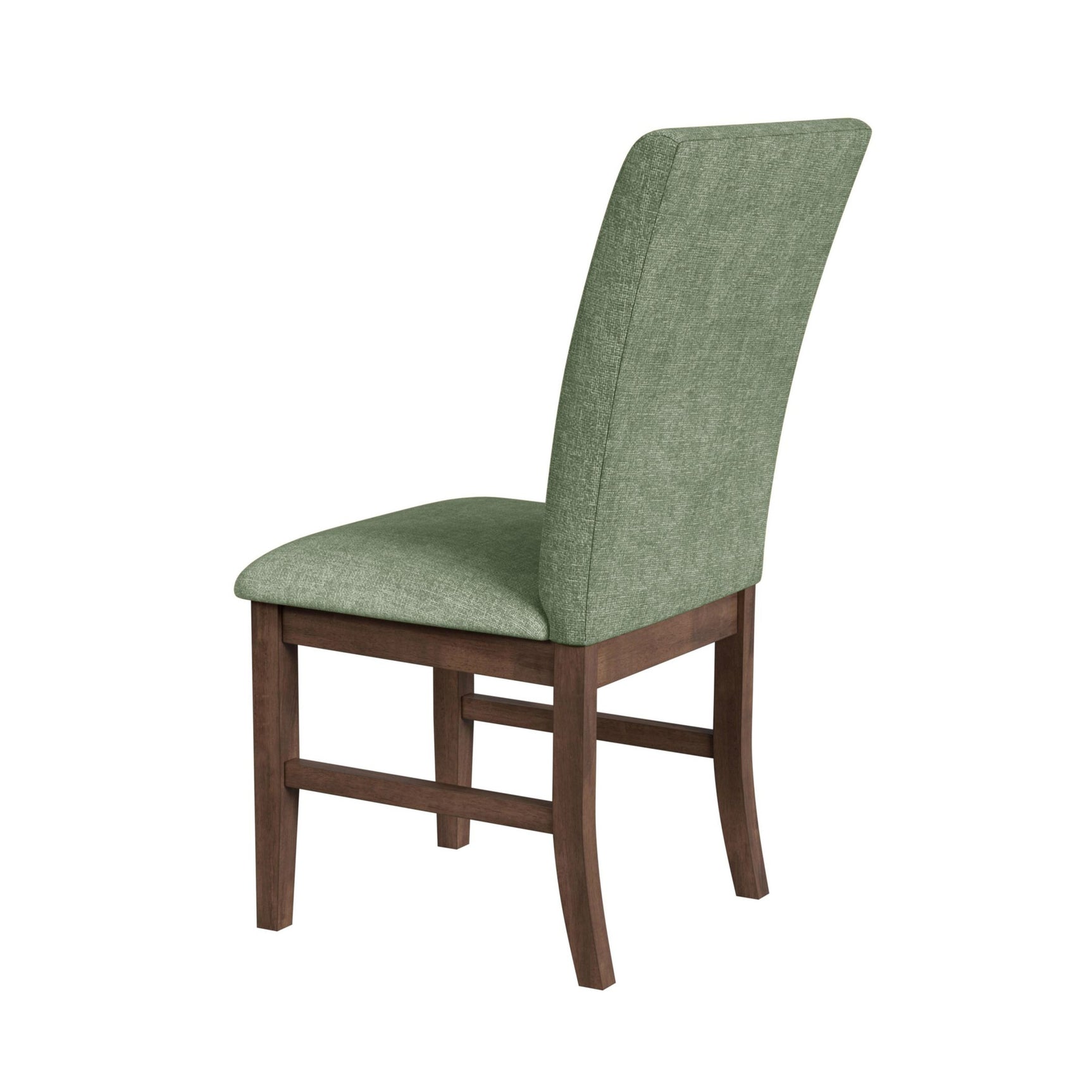 Santa Barbara Dining Side Chair with Avocado Fabric in Walnut (2 Per Carton)