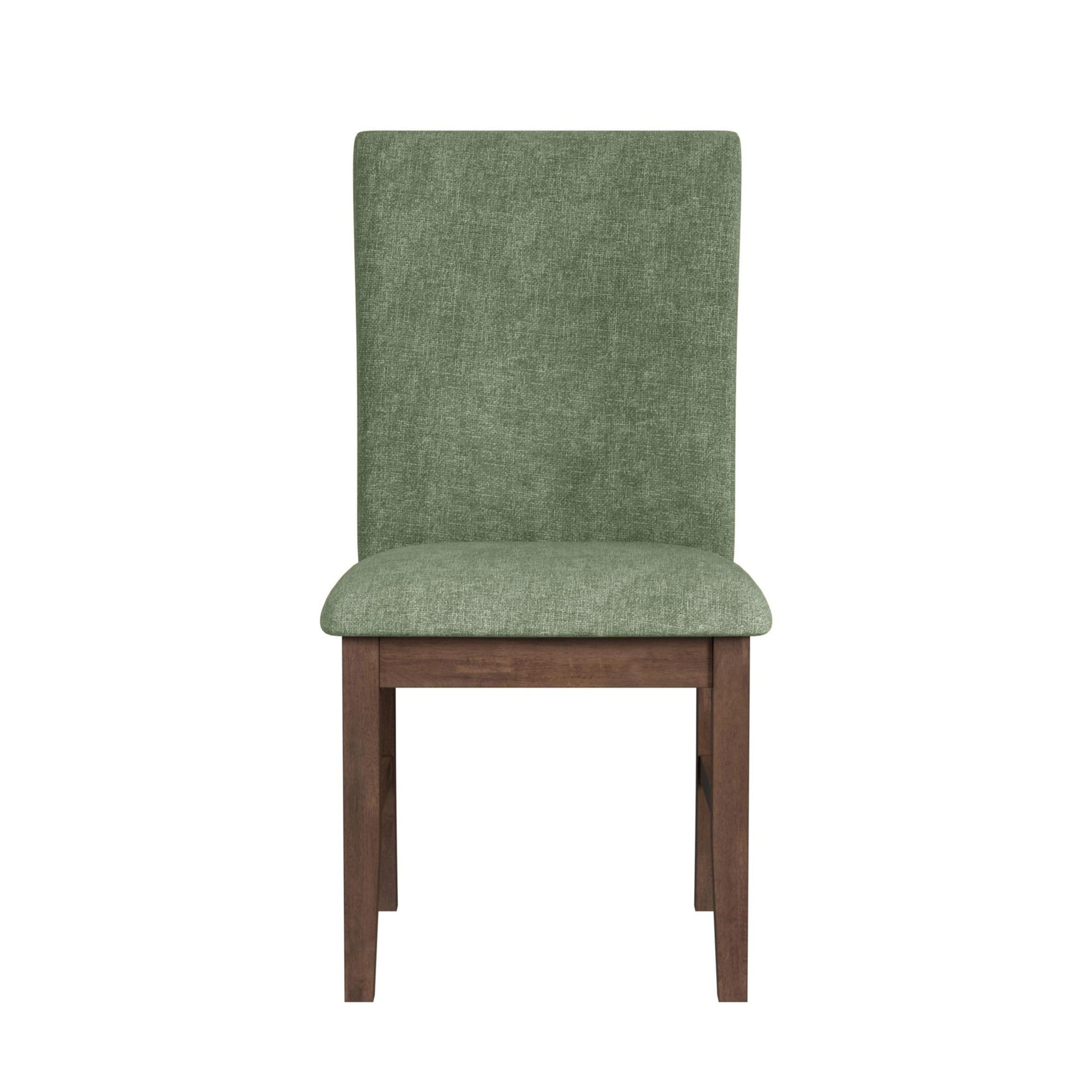 Santa Barbara Dining Side Chair with Avocado Fabric in Walnut (2 Per Carton)