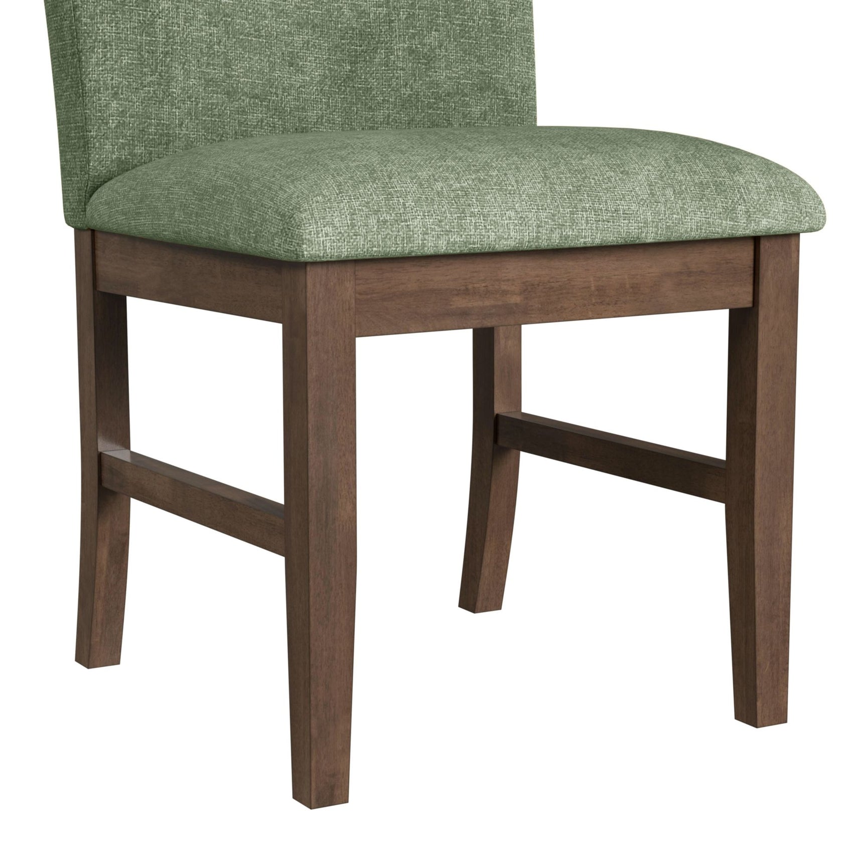 Santa Barbara Dining Side Chair with Avocado Fabric in Walnut (2 Per Carton) - Tampa Furniture Outlet