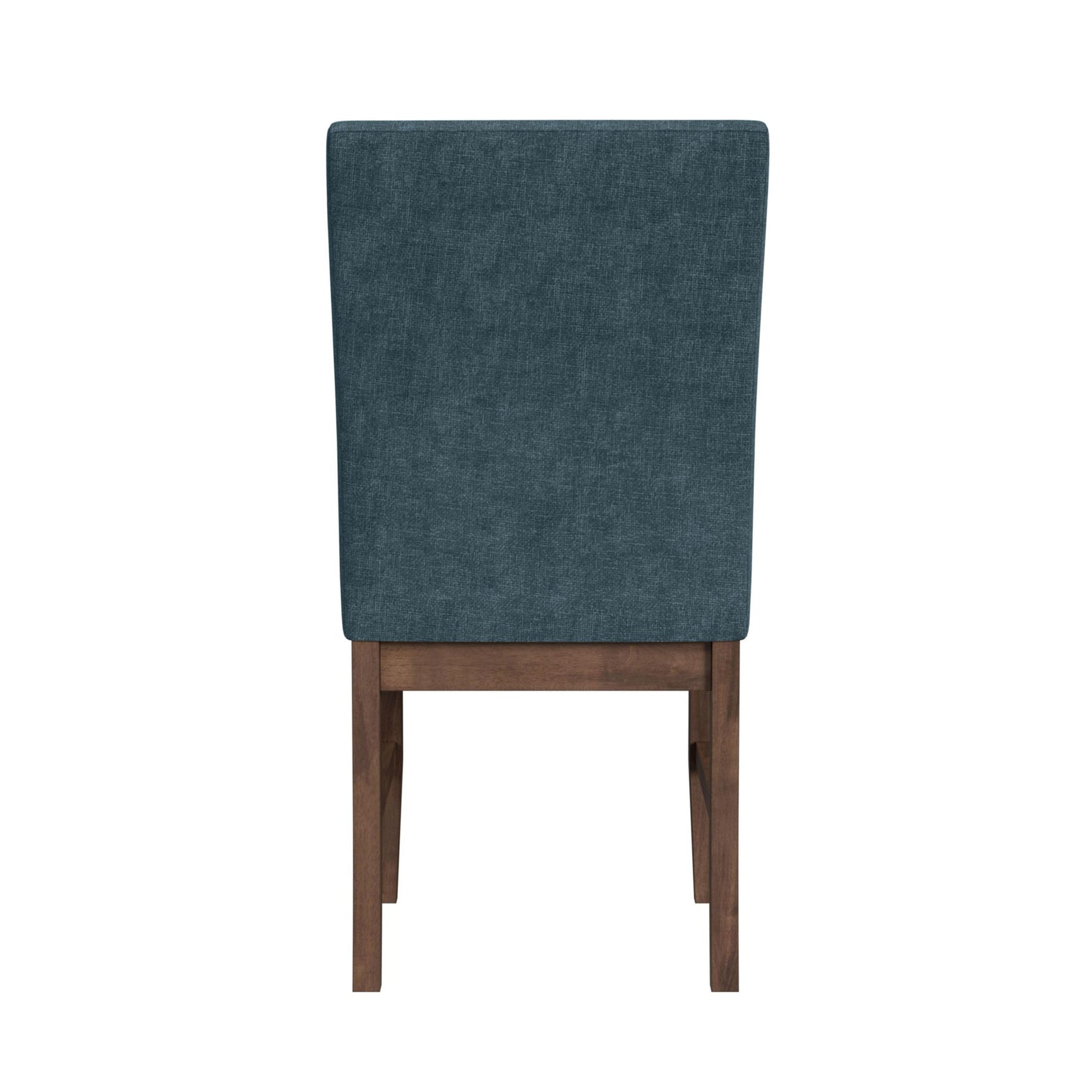 Santa Barbara Dining Side Chair with Denim Blue Fabric in Walnut (2 Per Carton)