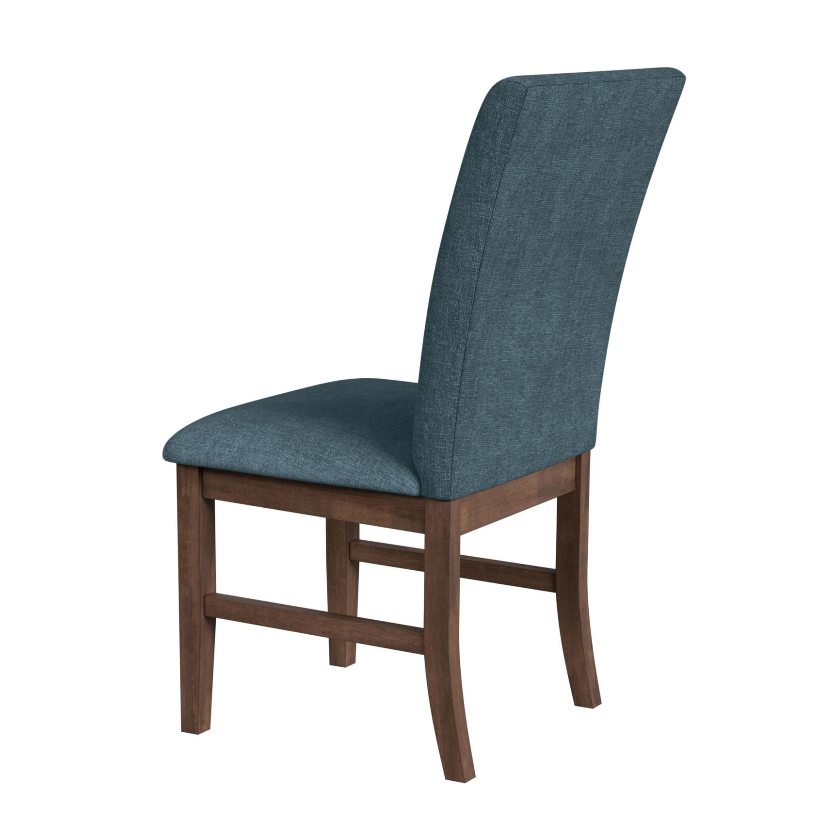 Santa Barbara Dining Side Chair with Denim Blue Fabric in Walnut (2 Per Carton) - Tampa Furniture Outlet