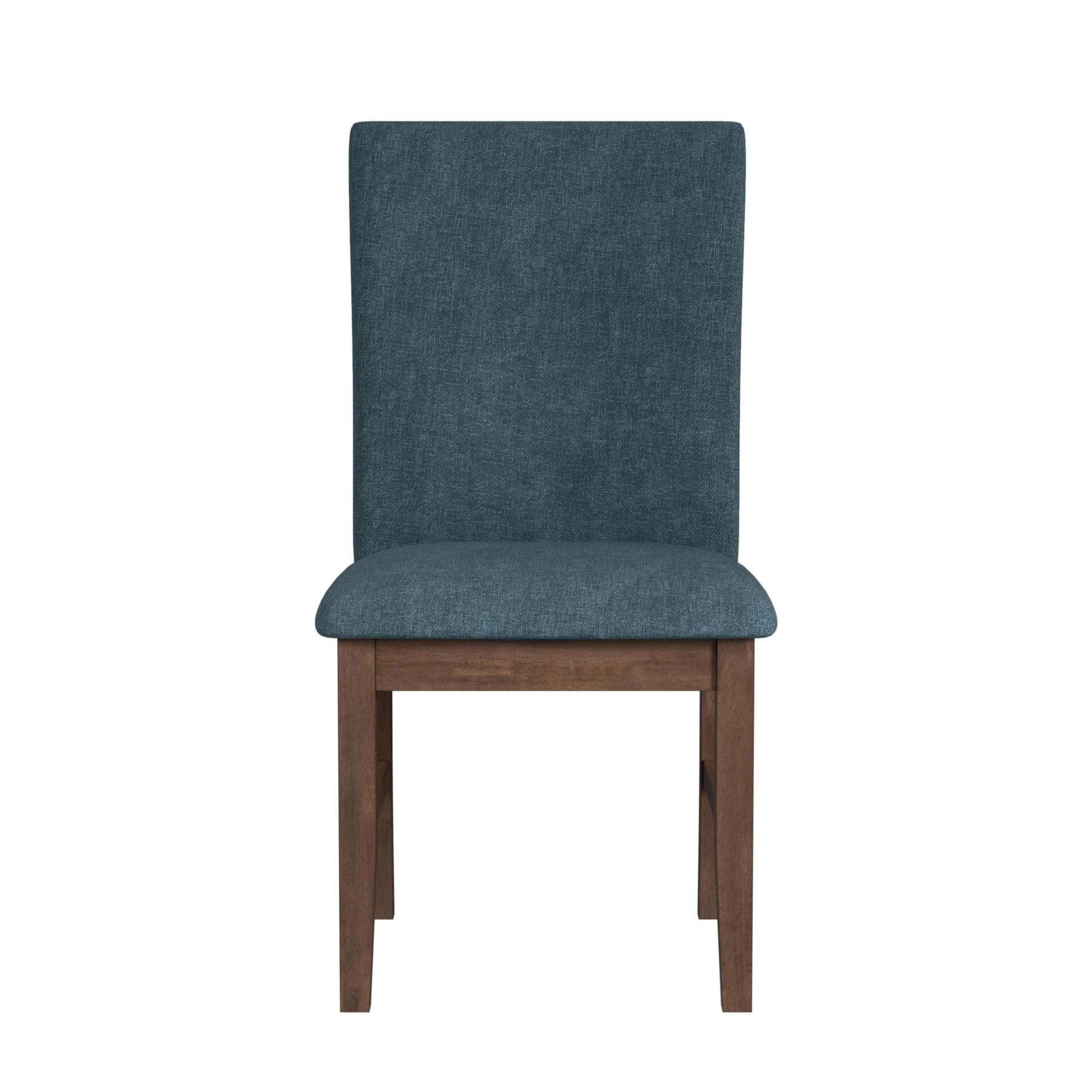 Santa Barbara Dining Side Chair with Denim Blue Fabric in Walnut (2 Per Carton) - Tampa Furniture Outlet