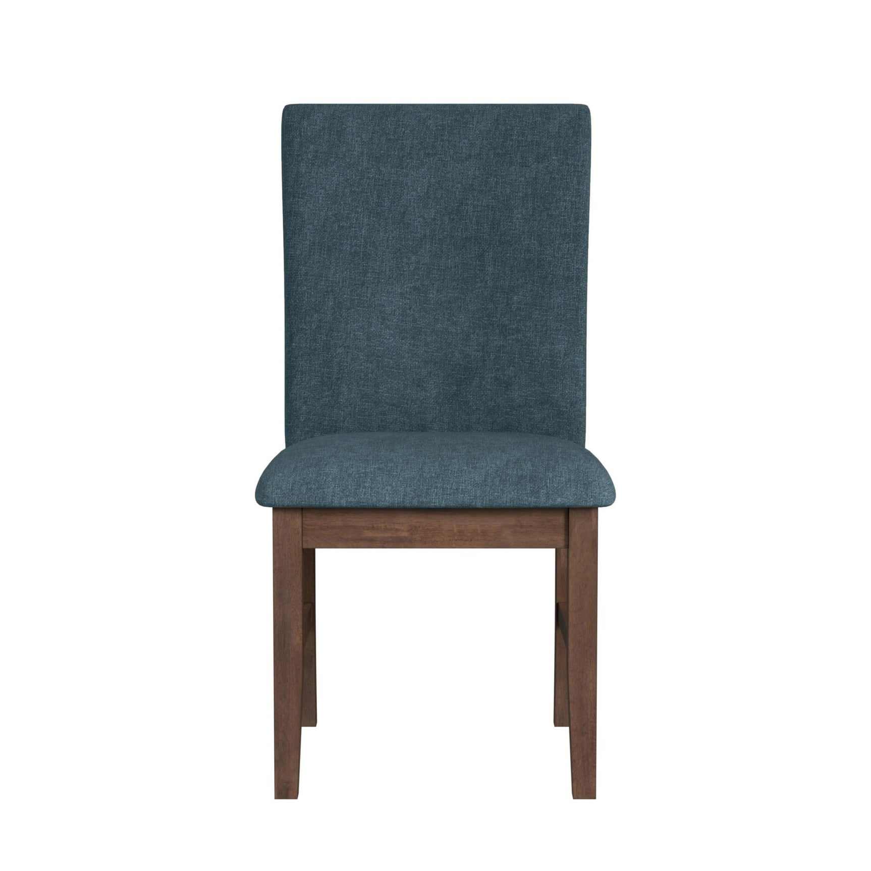 Santa Barbara Dining Side Chair with Denim Blue Fabric in Walnut (2 Per Carton)