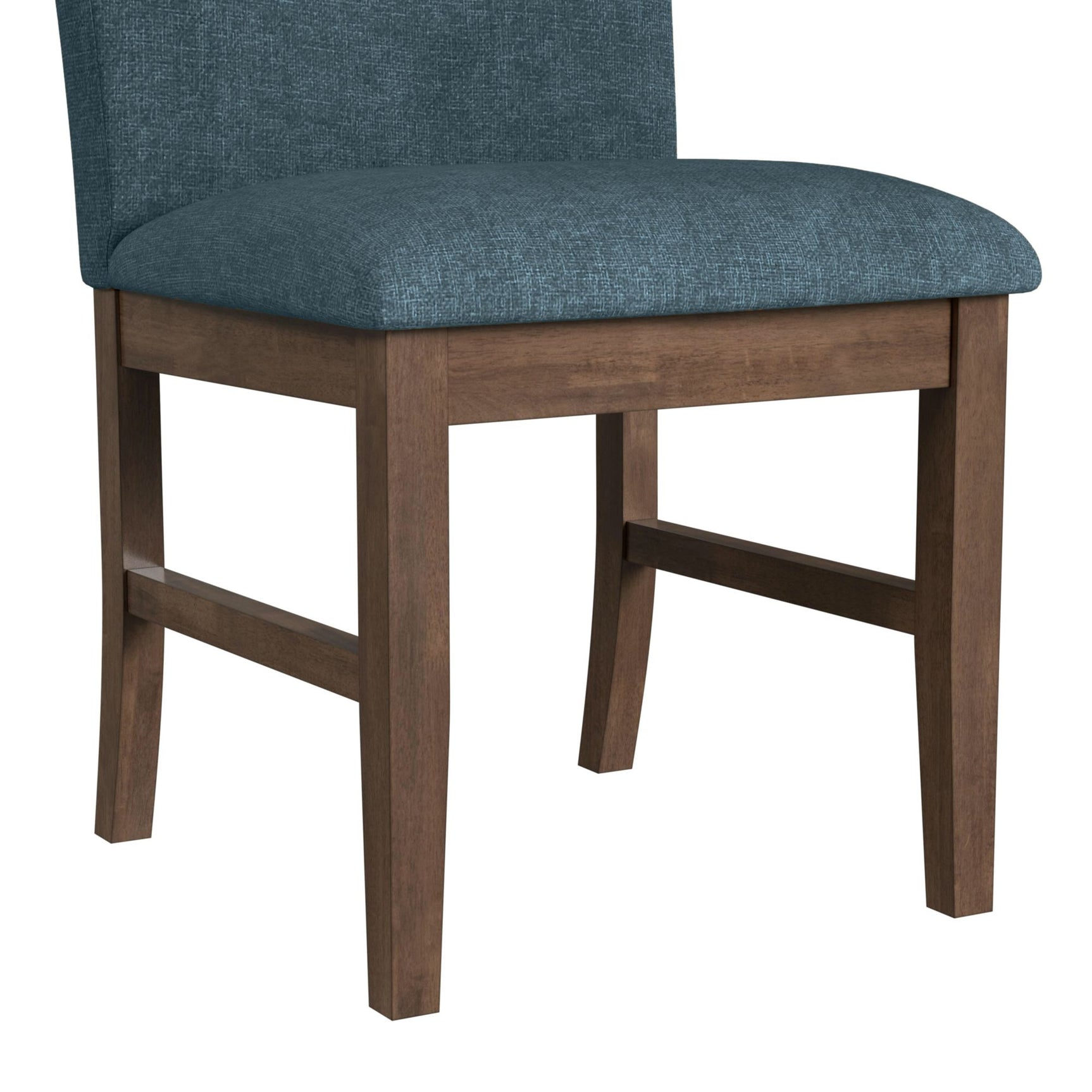 Santa Barbara Dining Side Chair with Denim Blue Fabric in Walnut (2 Per Carton) - Tampa Furniture Outlet