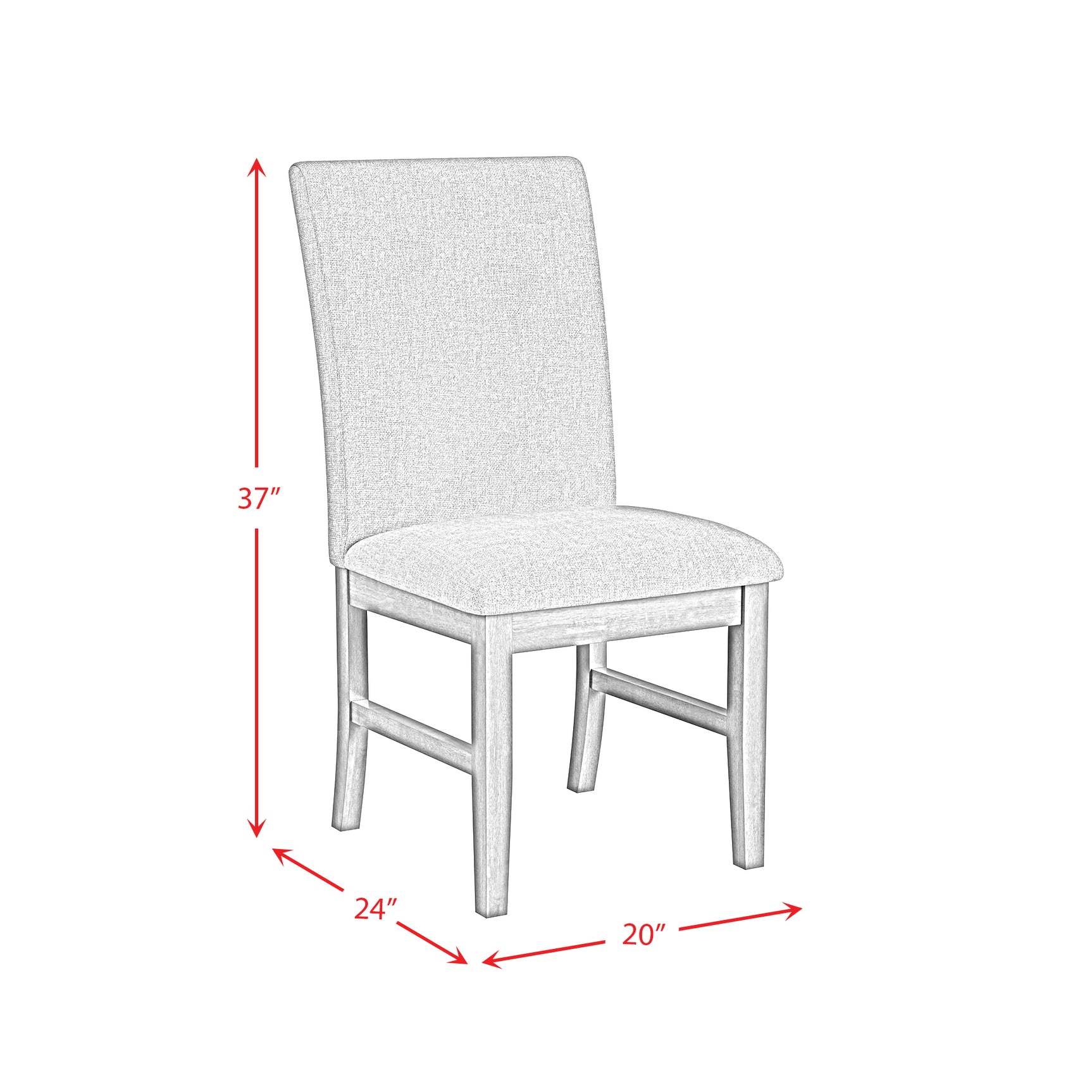 Santa Barbara Dining Side Chair with Denim Blue Fabric in Walnut (2 Per Carton) - Tampa Furniture Outlet