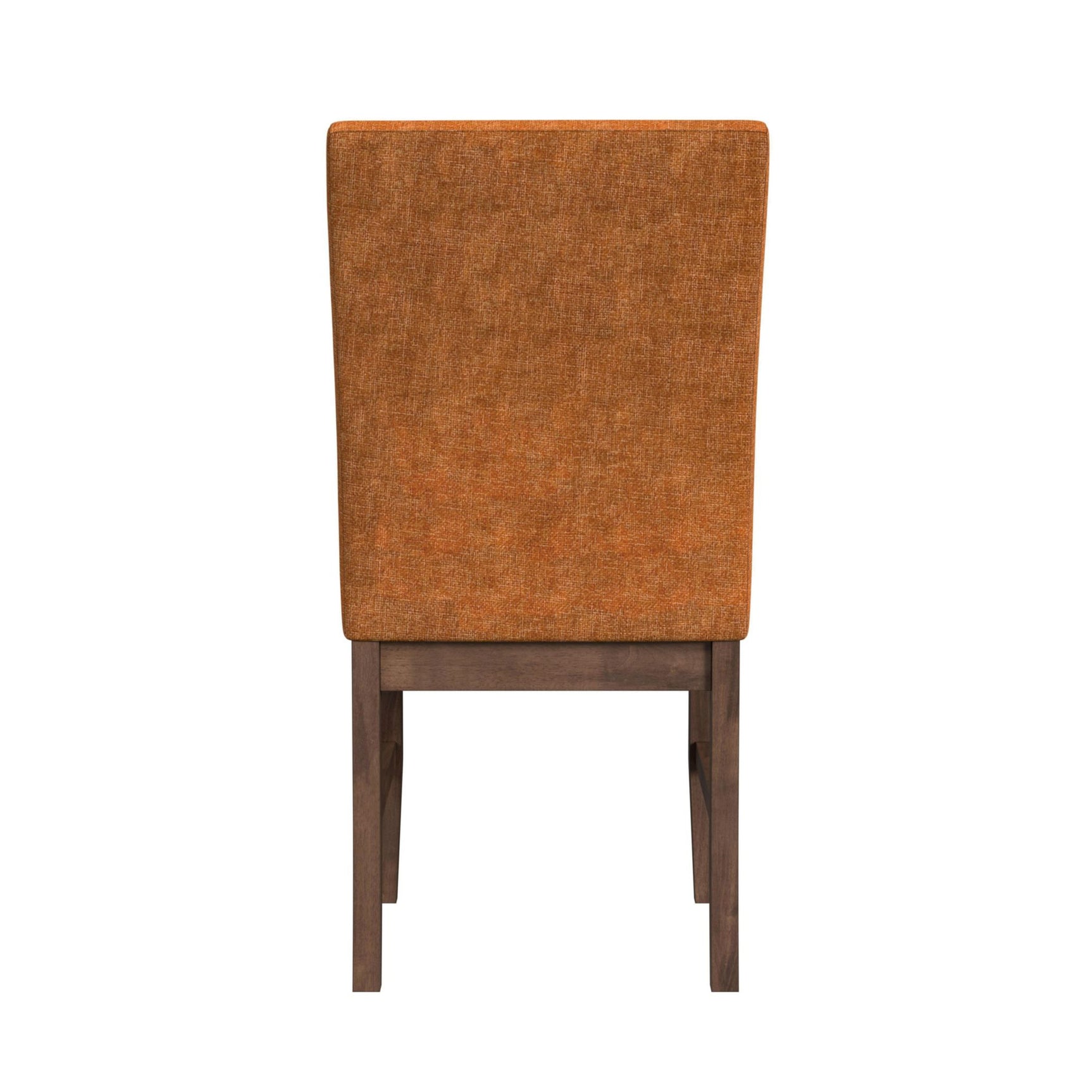 Santa Barbara Dining Side Chair with Orange Fabric in Walnut (2 Per Carton)