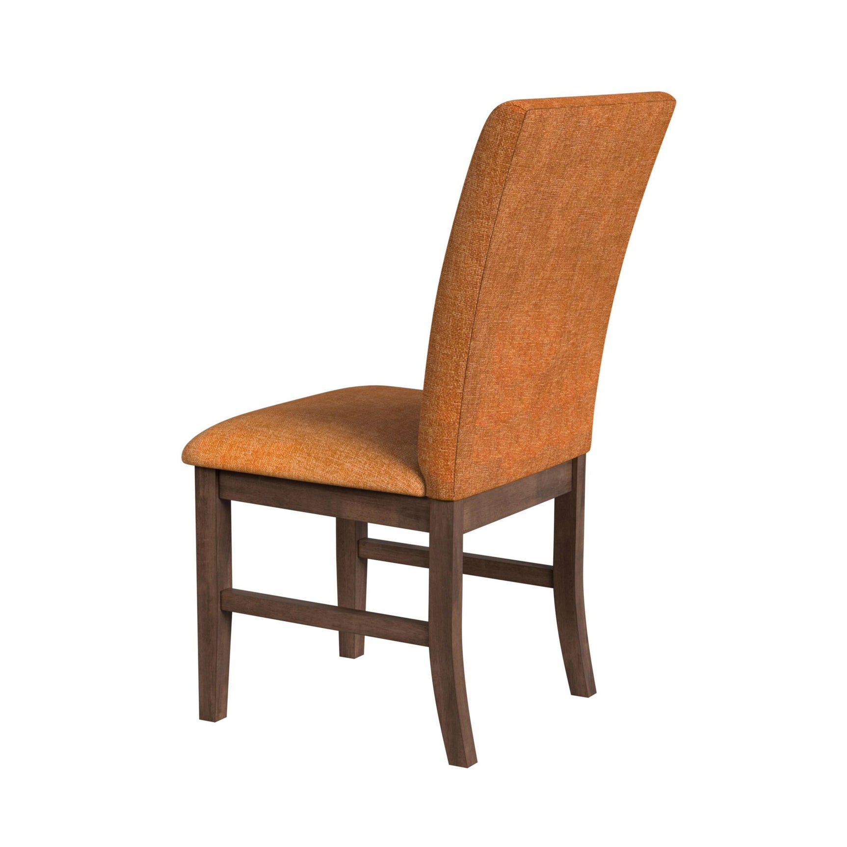 Santa Barbara Dining Side Chair with Orange Fabric in Walnut (2 Per Carton)