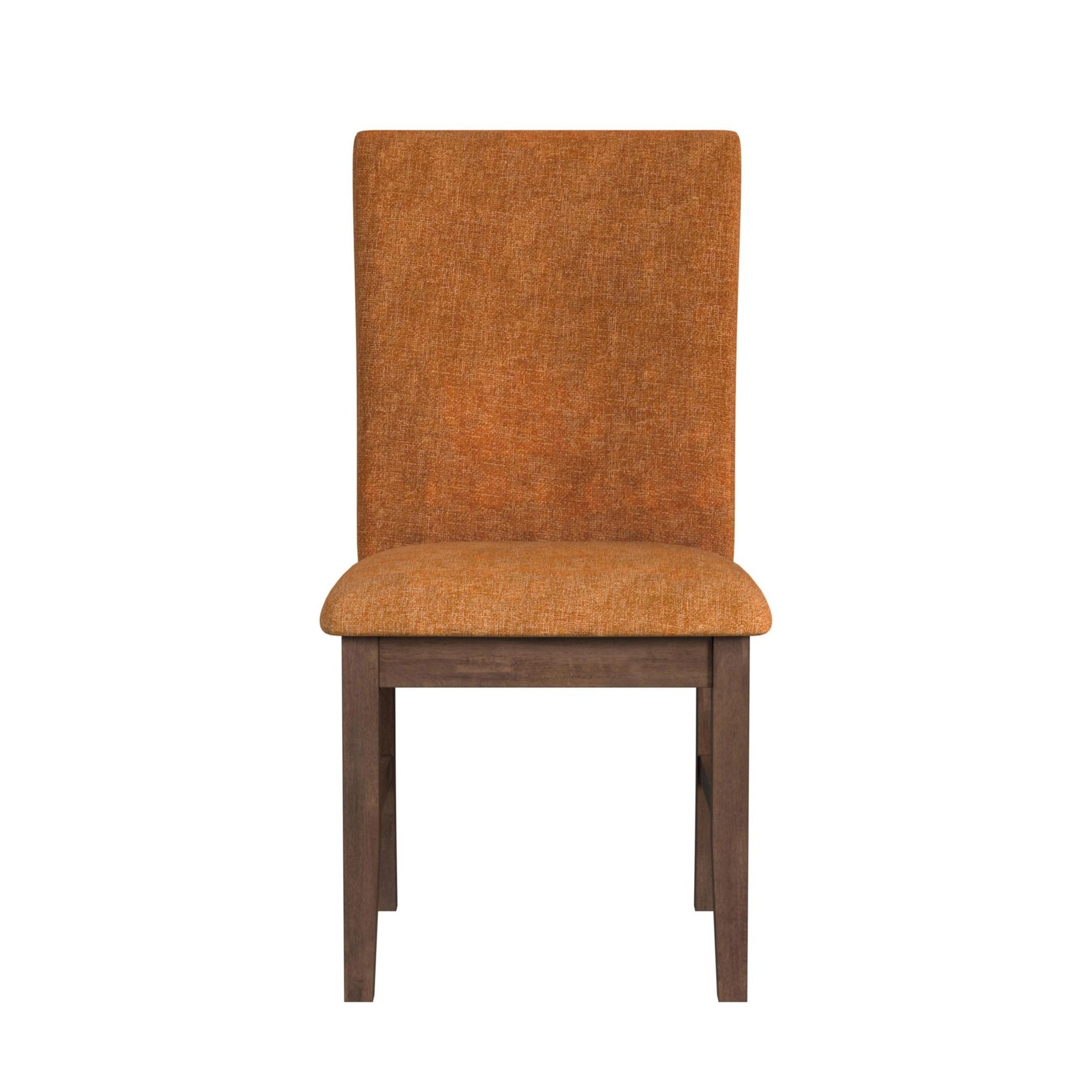 Santa Barbara Dining Side Chair with Orange Fabric in Walnut (2 Per Carton)