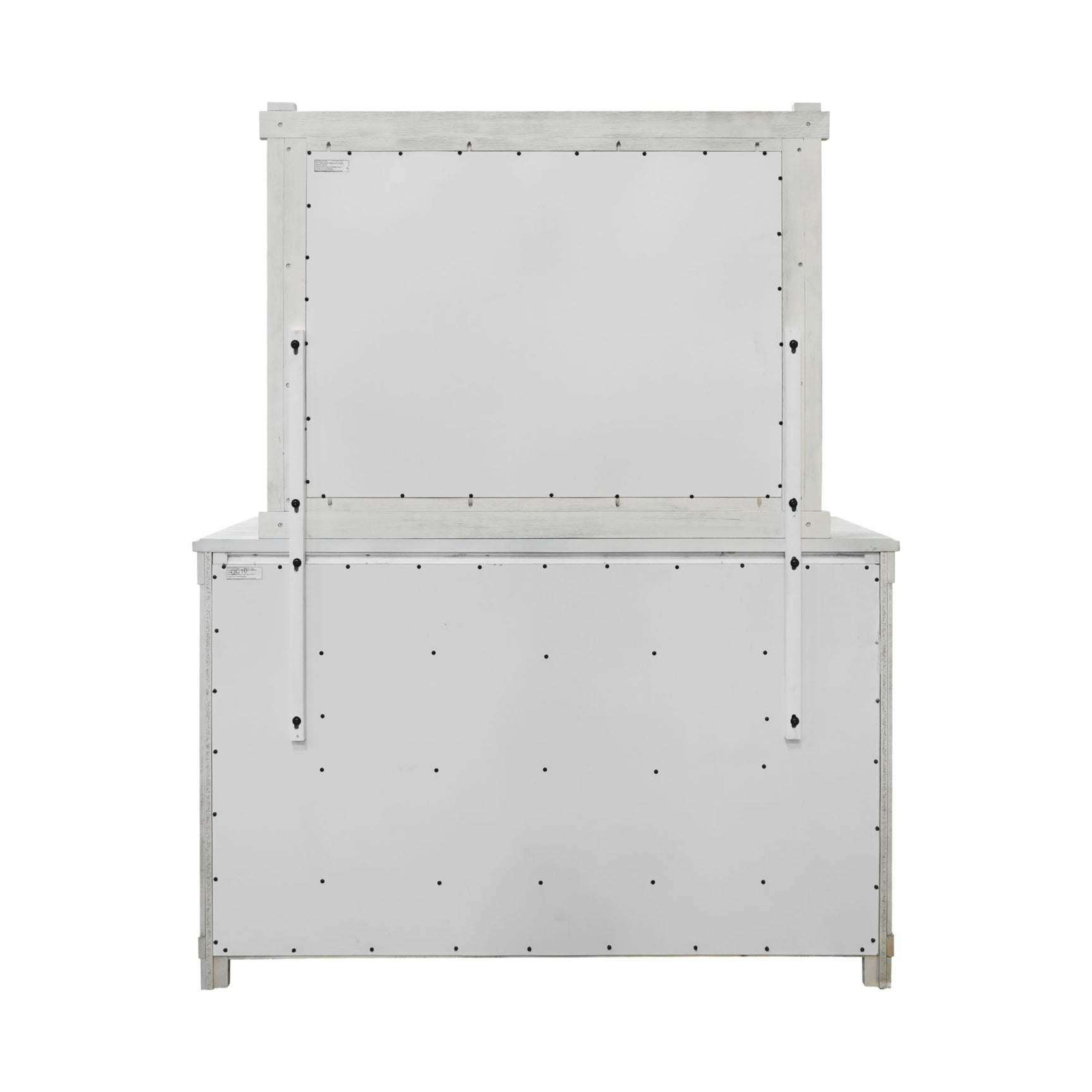 Scott Dresser & Mirror Set White Finish - Tampa Furniture Outlet