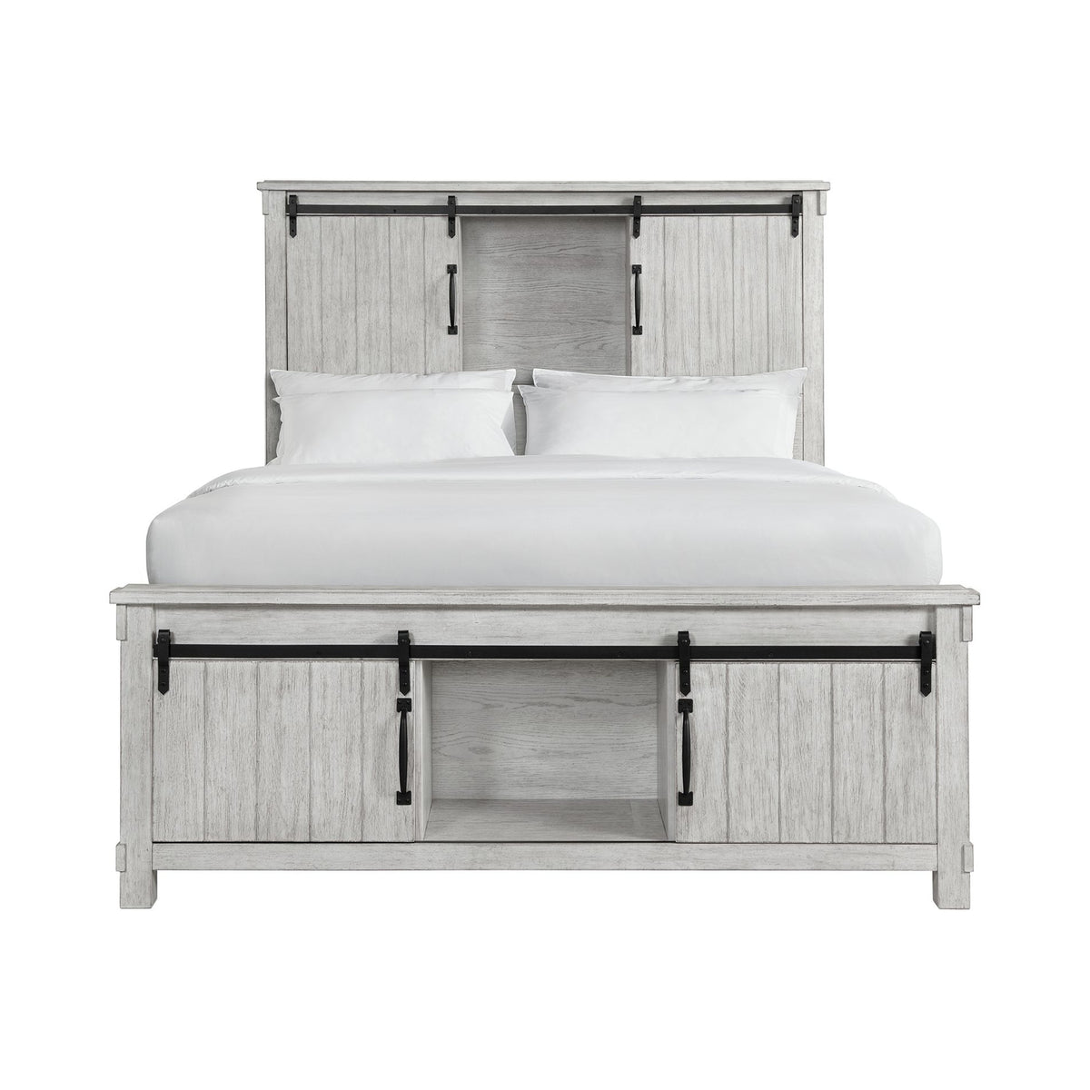 Scott Queen Storage Bed White Finish