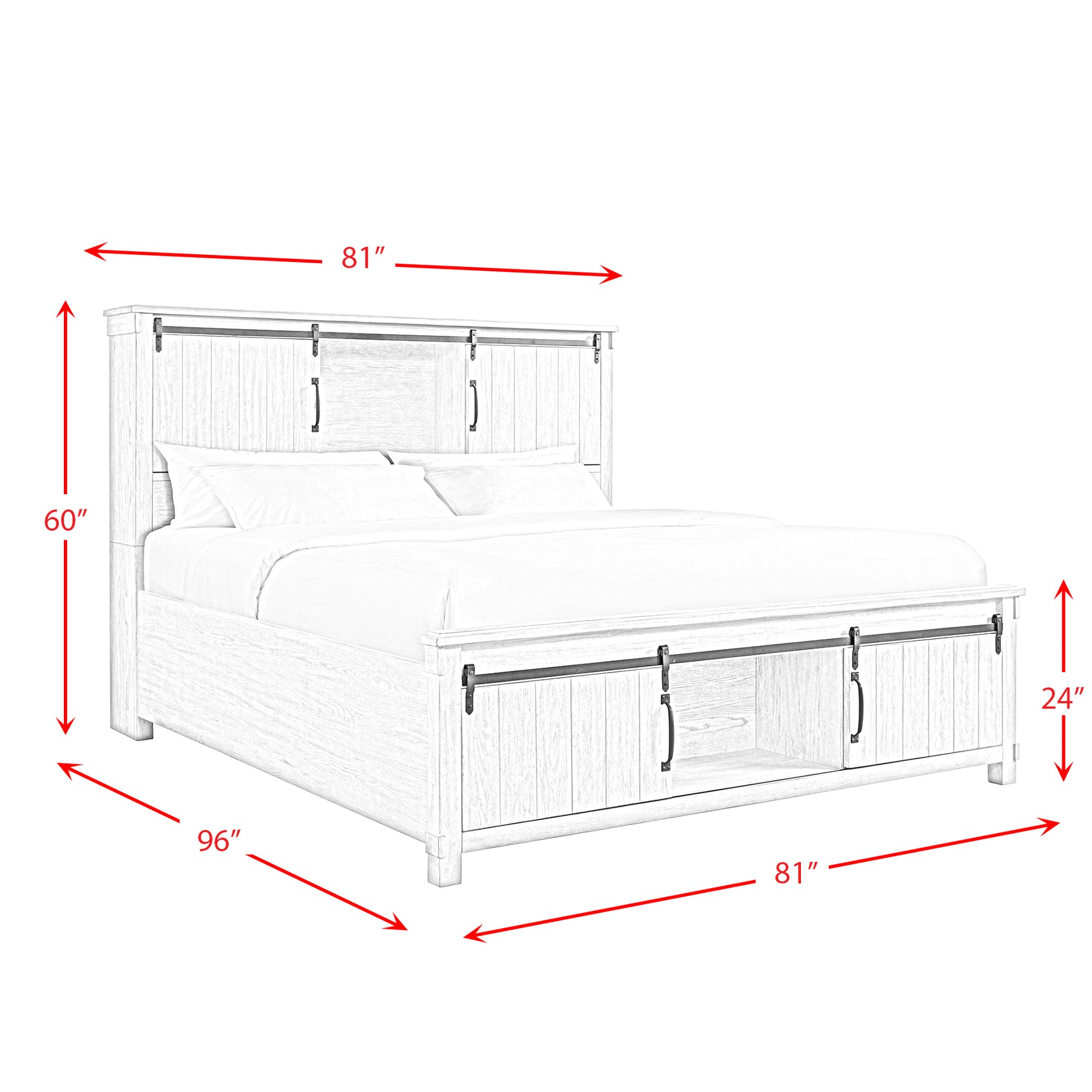 Scott King Platform Storage Bed - Tampa Furniture Outlet