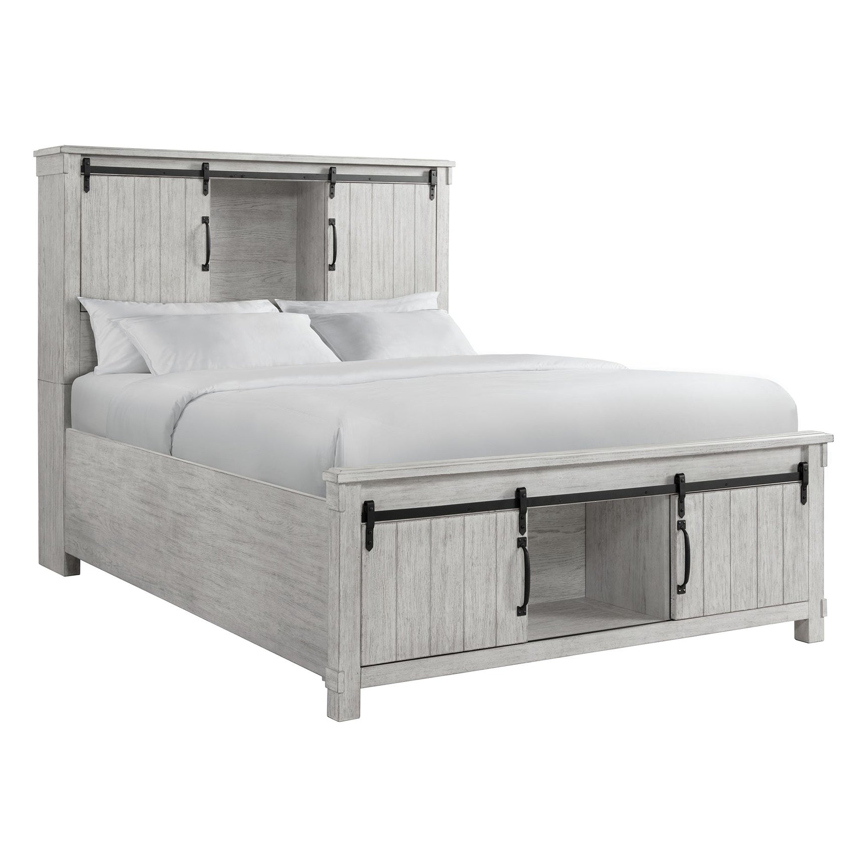 Scott Queen Storage Bed White Finish - Tampa Furniture Outlet