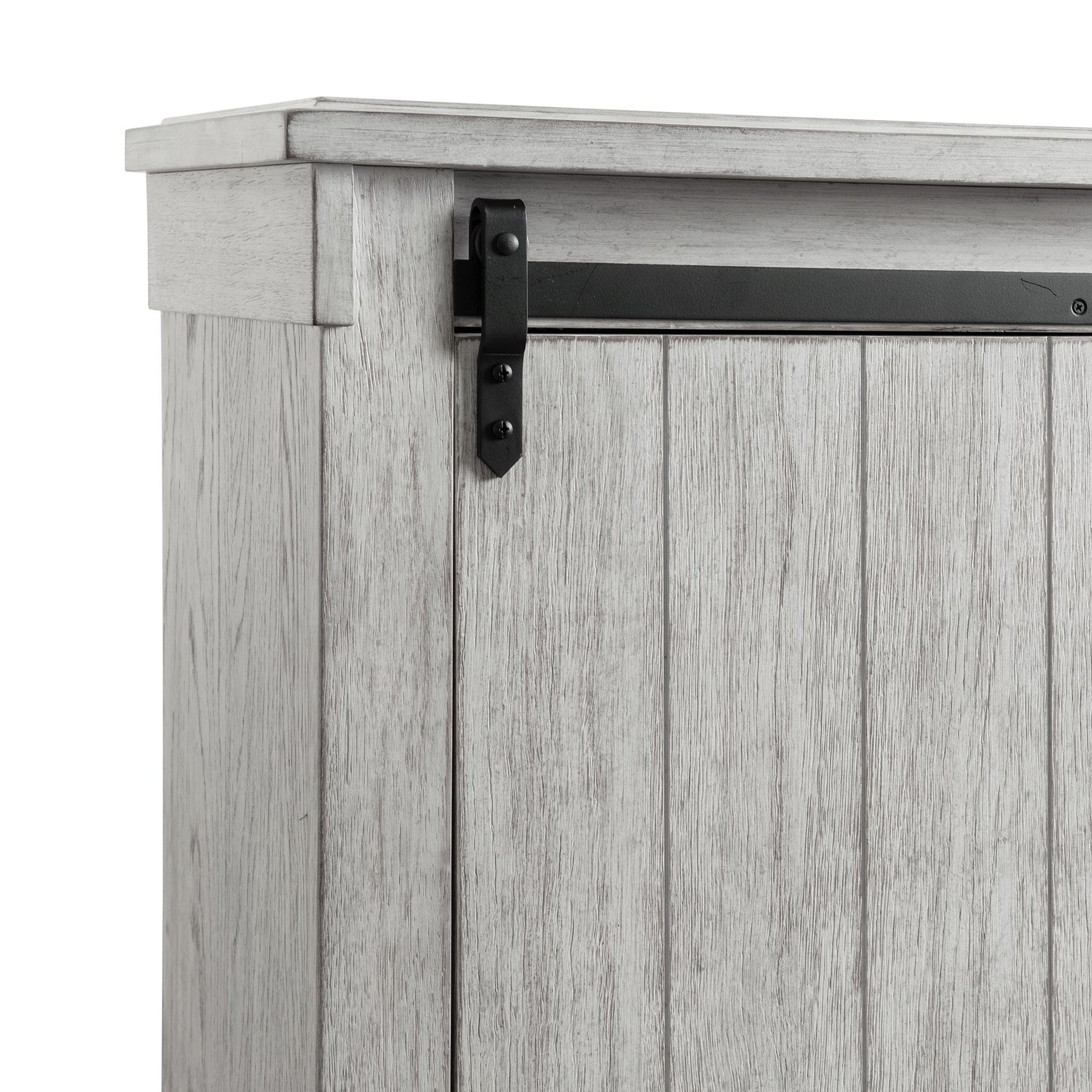 Scott King Storage Bed White Finish - Tampa Furniture Outlet