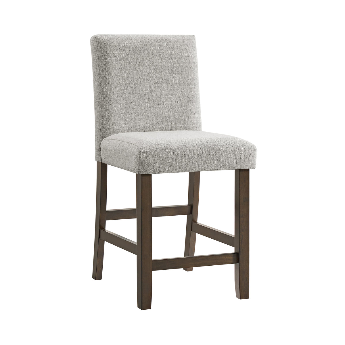 Seneca Counter Side Chair with Grey Fabric in Brown (2 Per Carton)