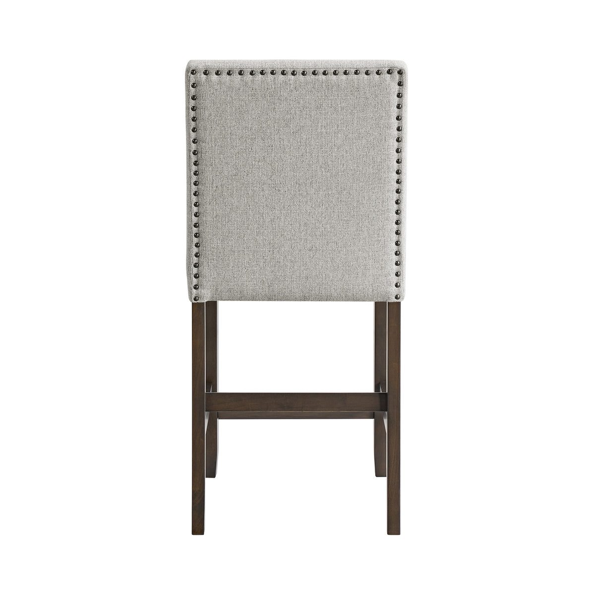 Seneca Counter Side Chair with Grey Fabric in Brown (2 Per Carton)