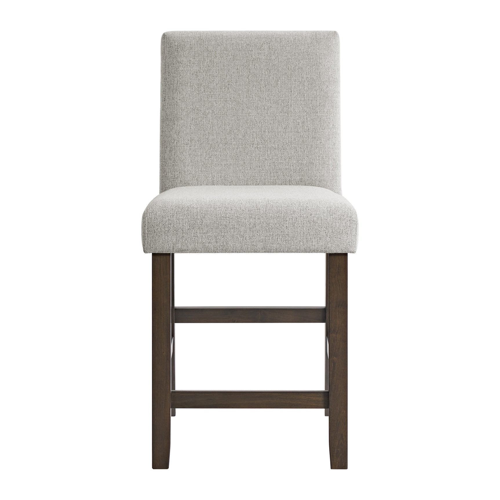 Seneca Counter Side Chair with Grey Fabric in Brown (2 Per Carton) - Tampa Furniture Outlet