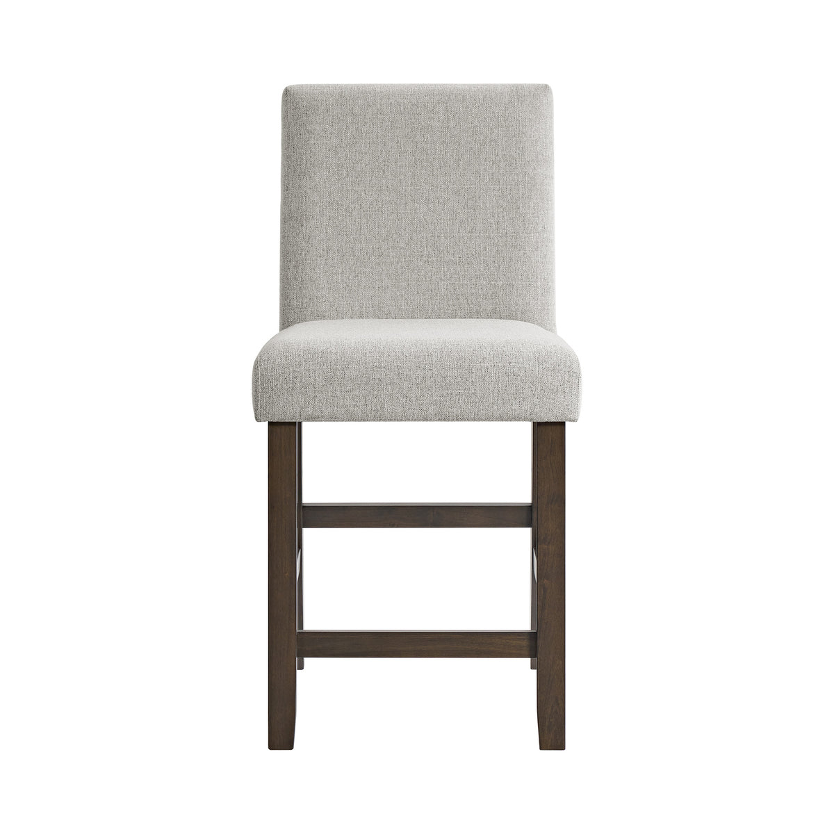 Seneca Counter Side Chair with Grey Fabric in Brown (2 Per Carton)