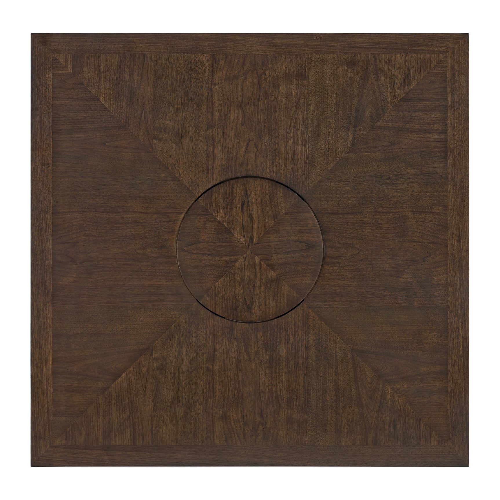 Seneca Square Counter Table with Lazy Susan in Brown - Tampa Furniture Outlet
