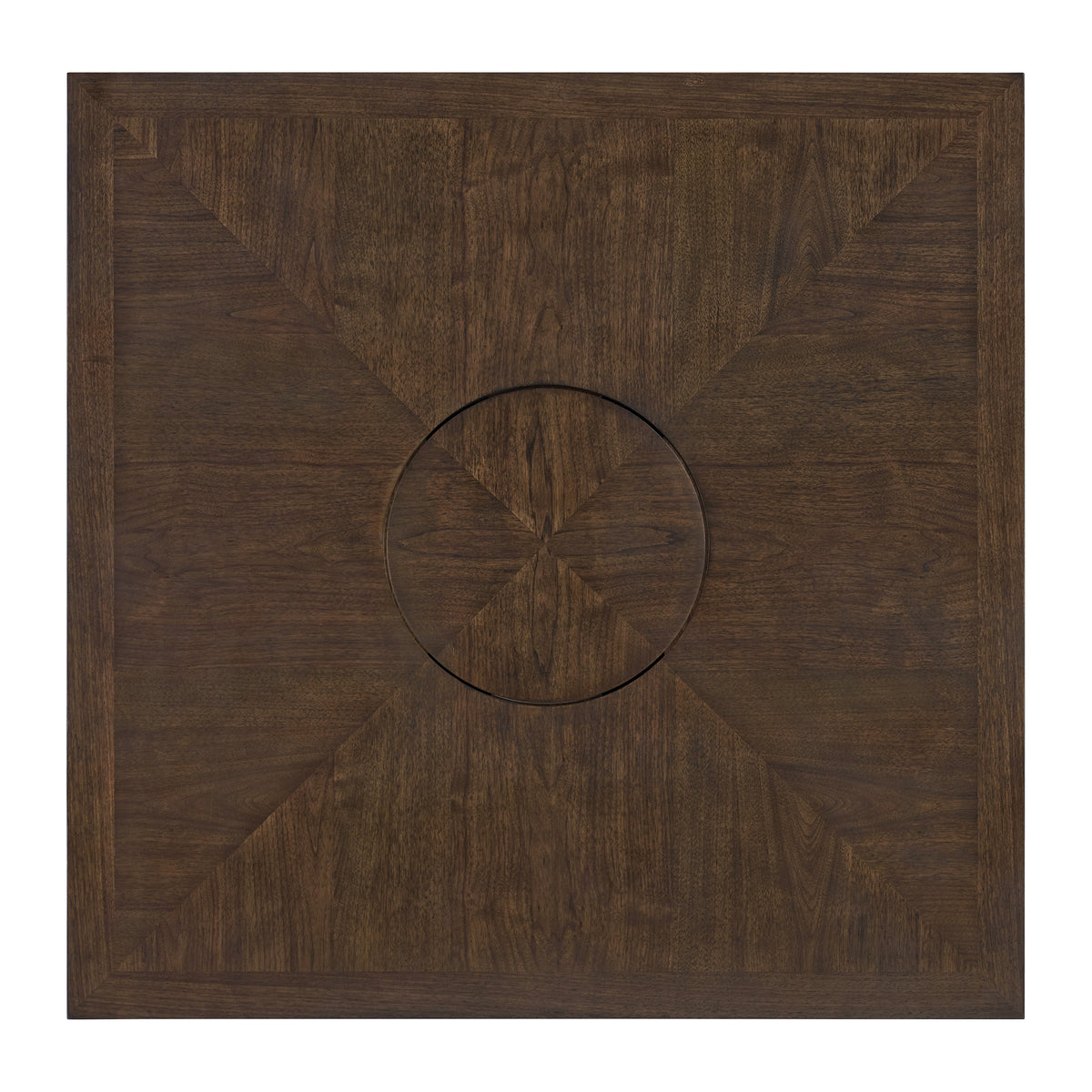 Seneca Square Counter Table with Lazy Susan in Brown