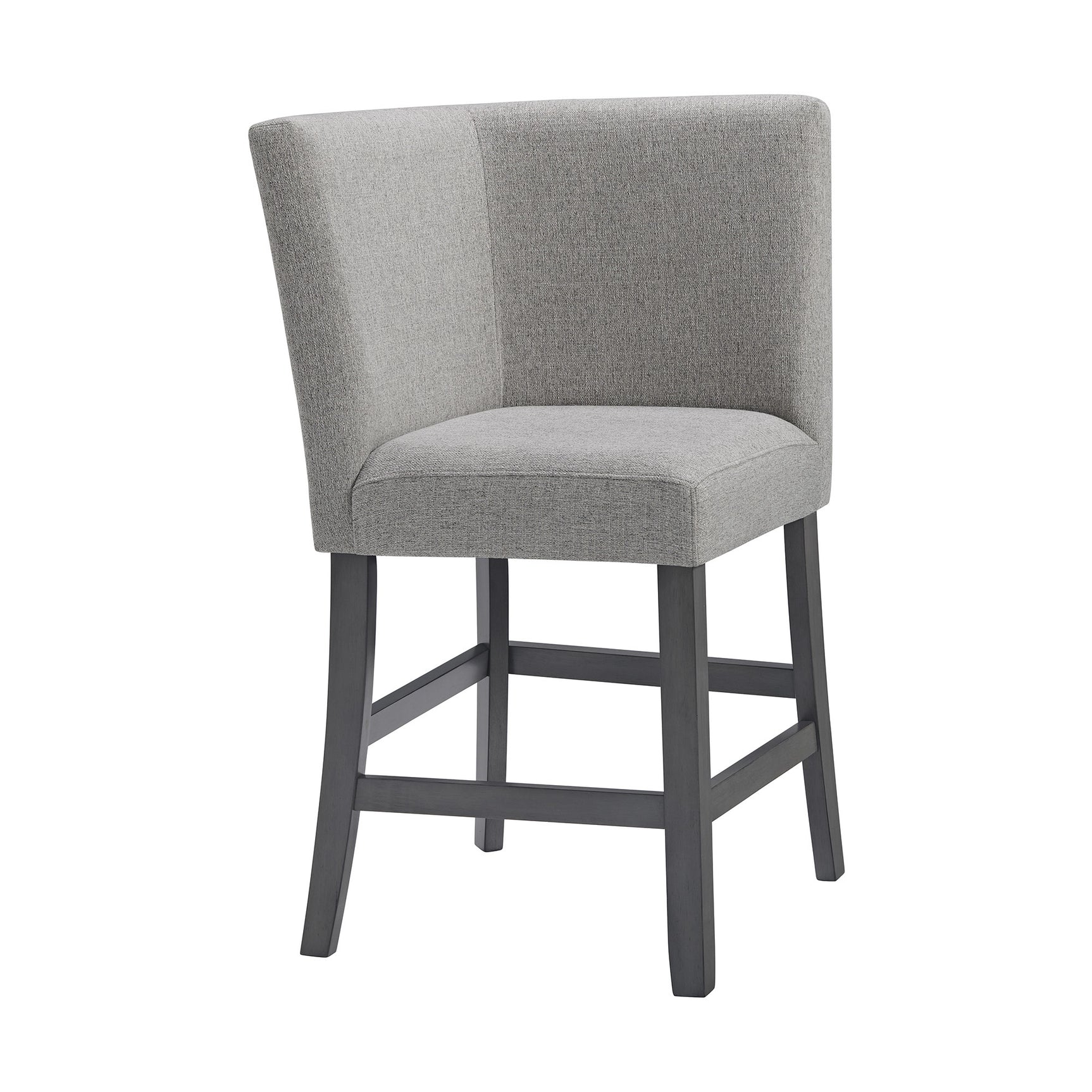 Seneca Counter 3PC Corner Bench Grey Fabric in Grey - Tampa Furniture Outlet